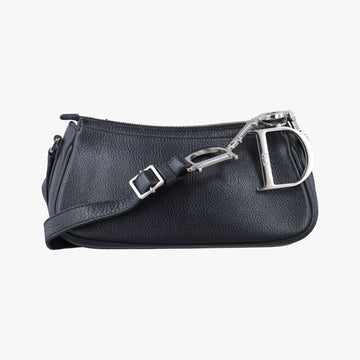 Logo Charm Mini Black leather 08-BO-0026ロゴチャームミニ ブラック レザー 08-BO-0026