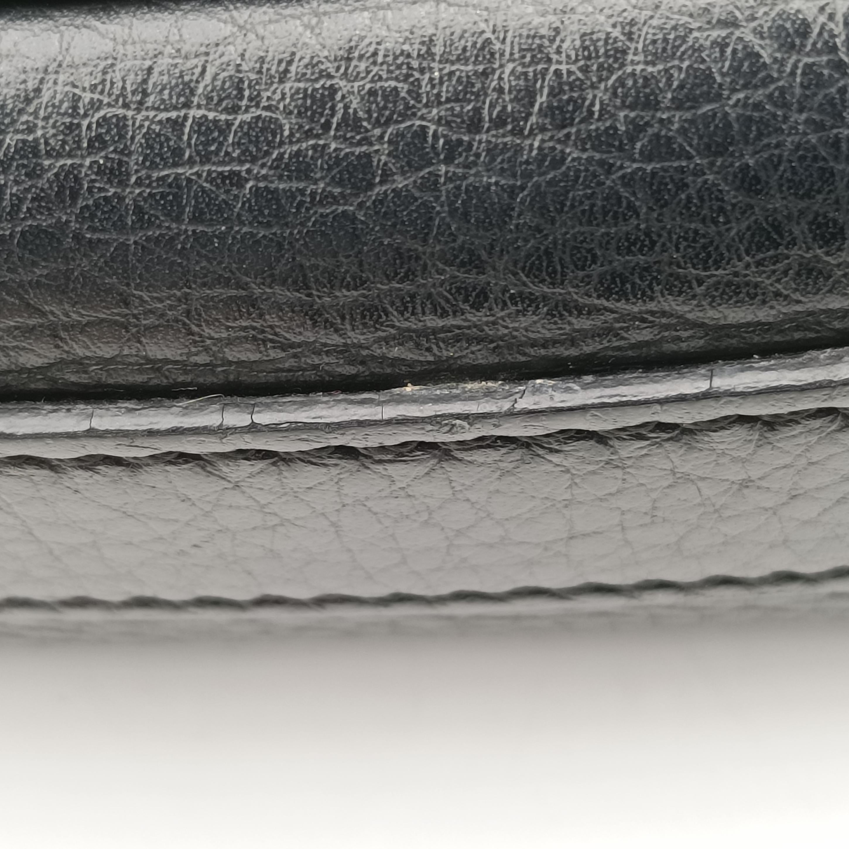 Logo Charm Mini Black leather 08-BO-0026ロゴチャームミニ ブラック レザー 08-BO-0026