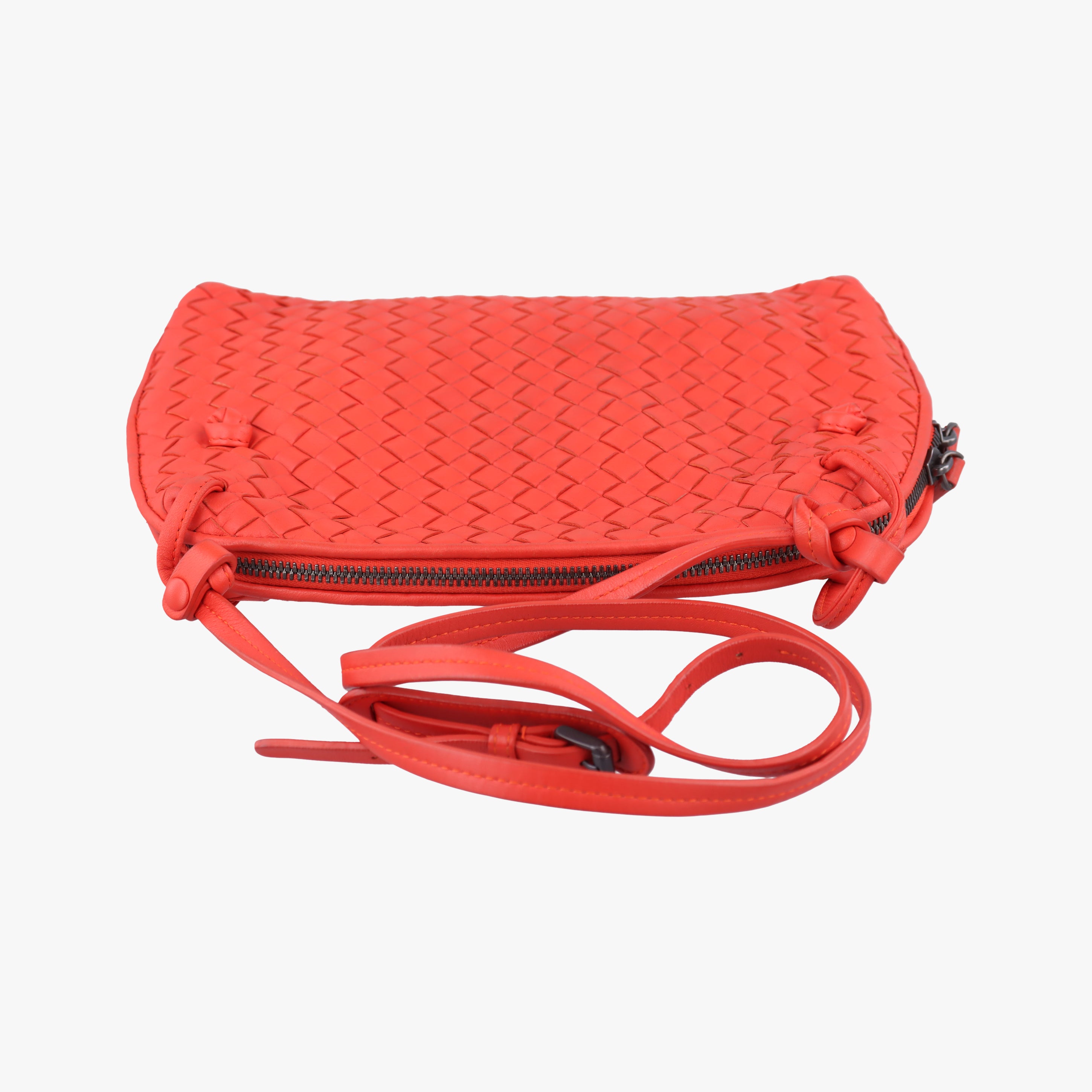 NODINI Intrecciato Orange lambskin 245354 V0016 6576 EPEV 2011 1222 Bノディーニ イントレチャート オレンジ ラムスキン 245354 V0016 6576 EPEV 2011 1222 B