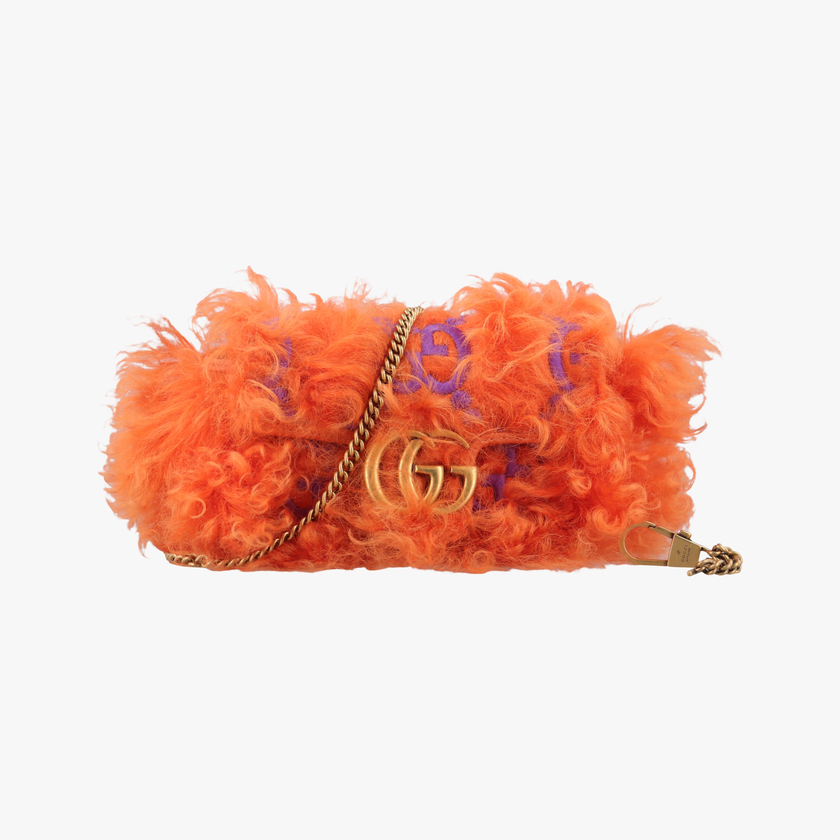 GG Marmont Orange Fur 476433 GGマーモント オレンジ ファー 476433 