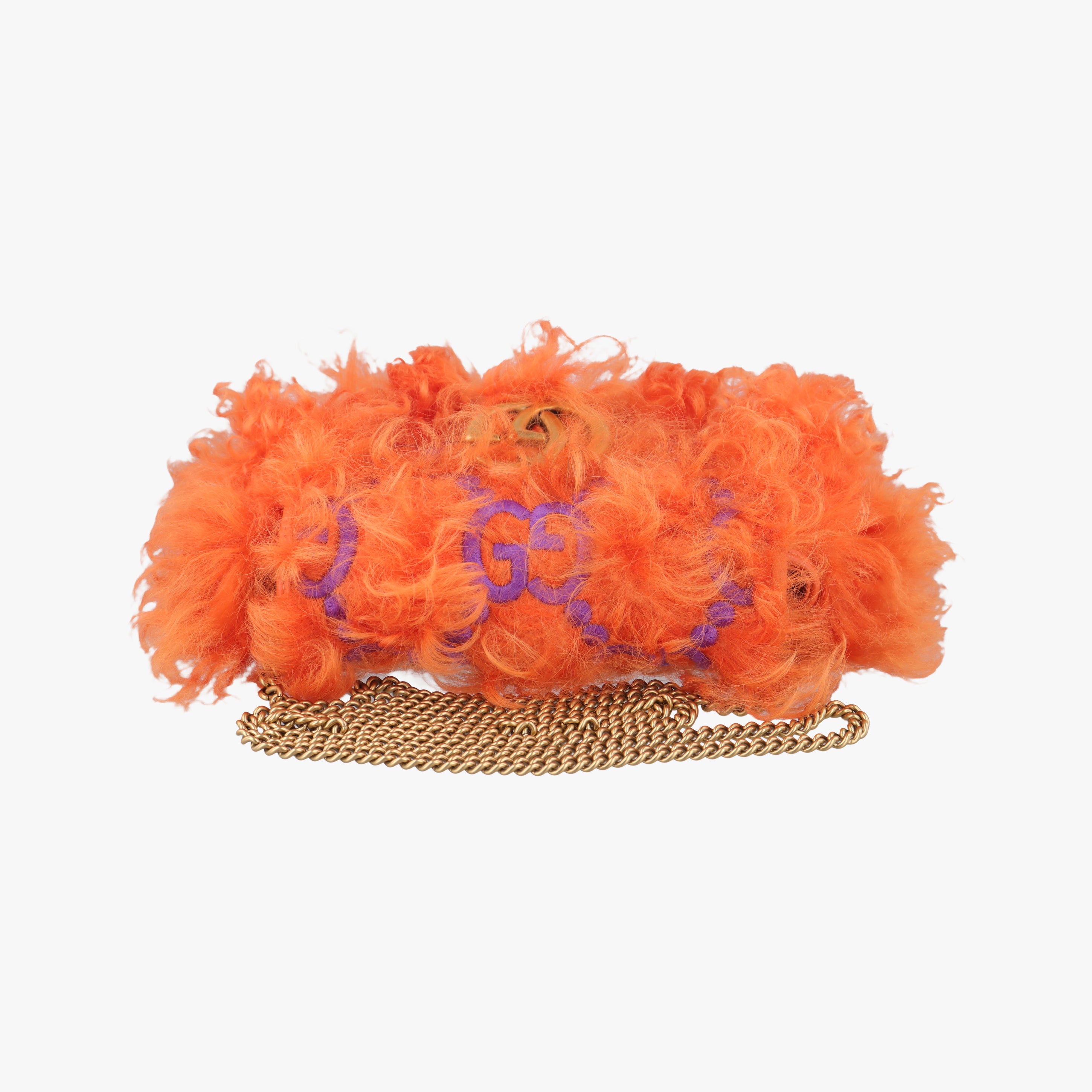 GG Marmont Orange Fur 476433 GGマーモント オレンジ ファー 476433 