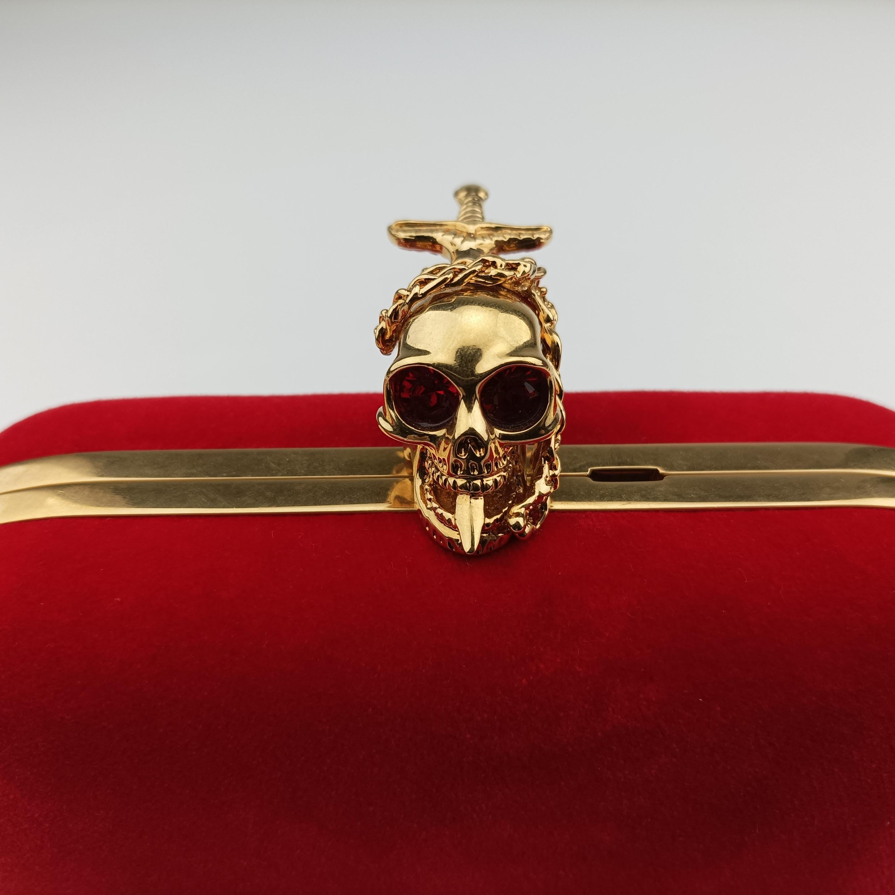 skull chain Red velour 274340 000926スカル チェーン レッド ベロア 274340 000926