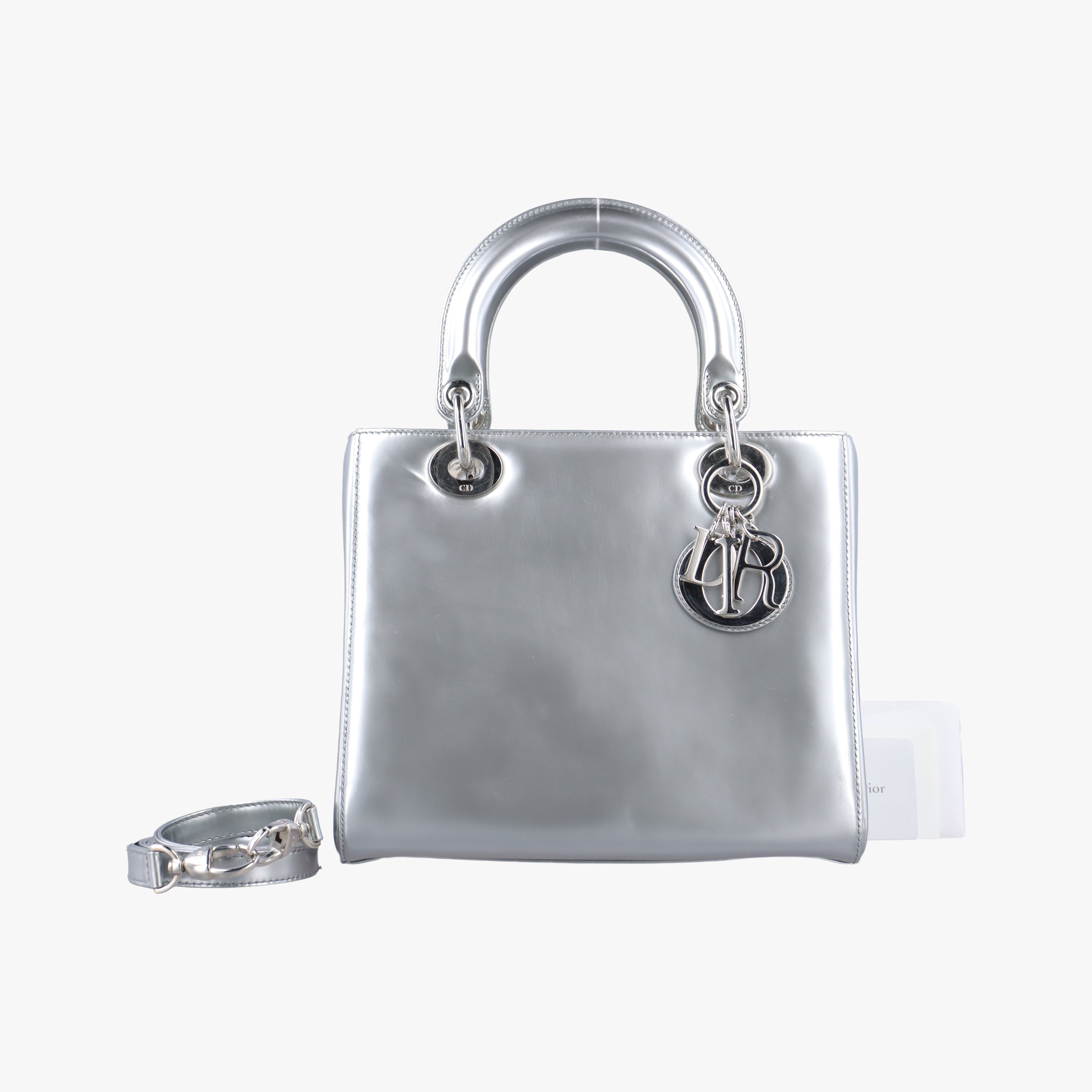 Lady Dior Silver Enamel 21-MA-0173レディディオール シルバー エナメル 21-MA-0173