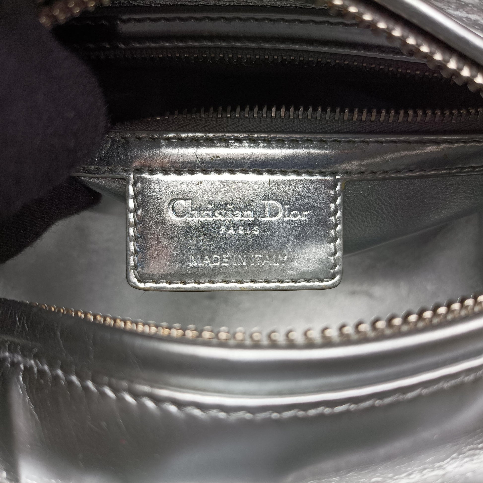 Lady Dior Silver Enamel 21-MA-0173レディディオール シルバー エナメル 21-MA-0173