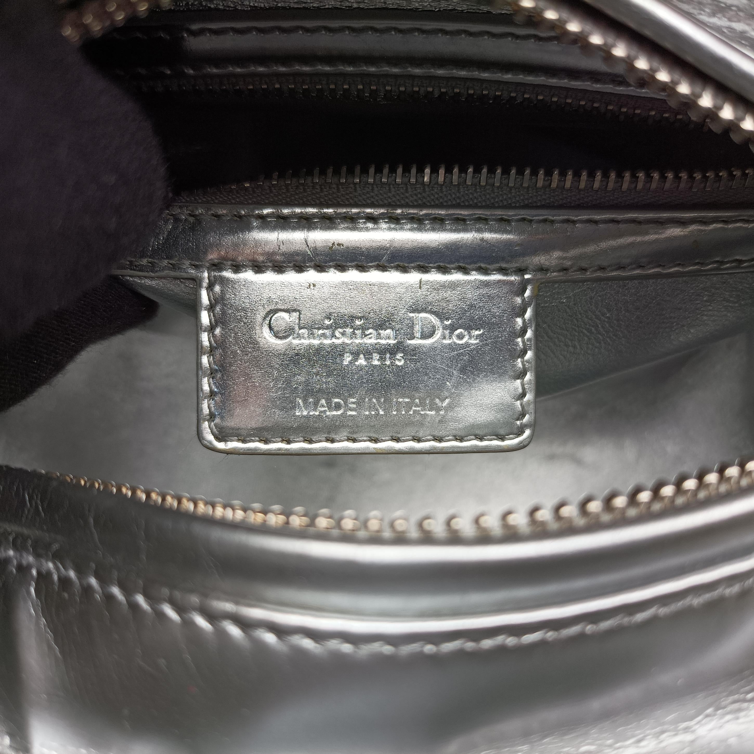 Lady Dior Silver Enamel 21-MA-0173レディディオール シルバー エナメル 21-MA-0173