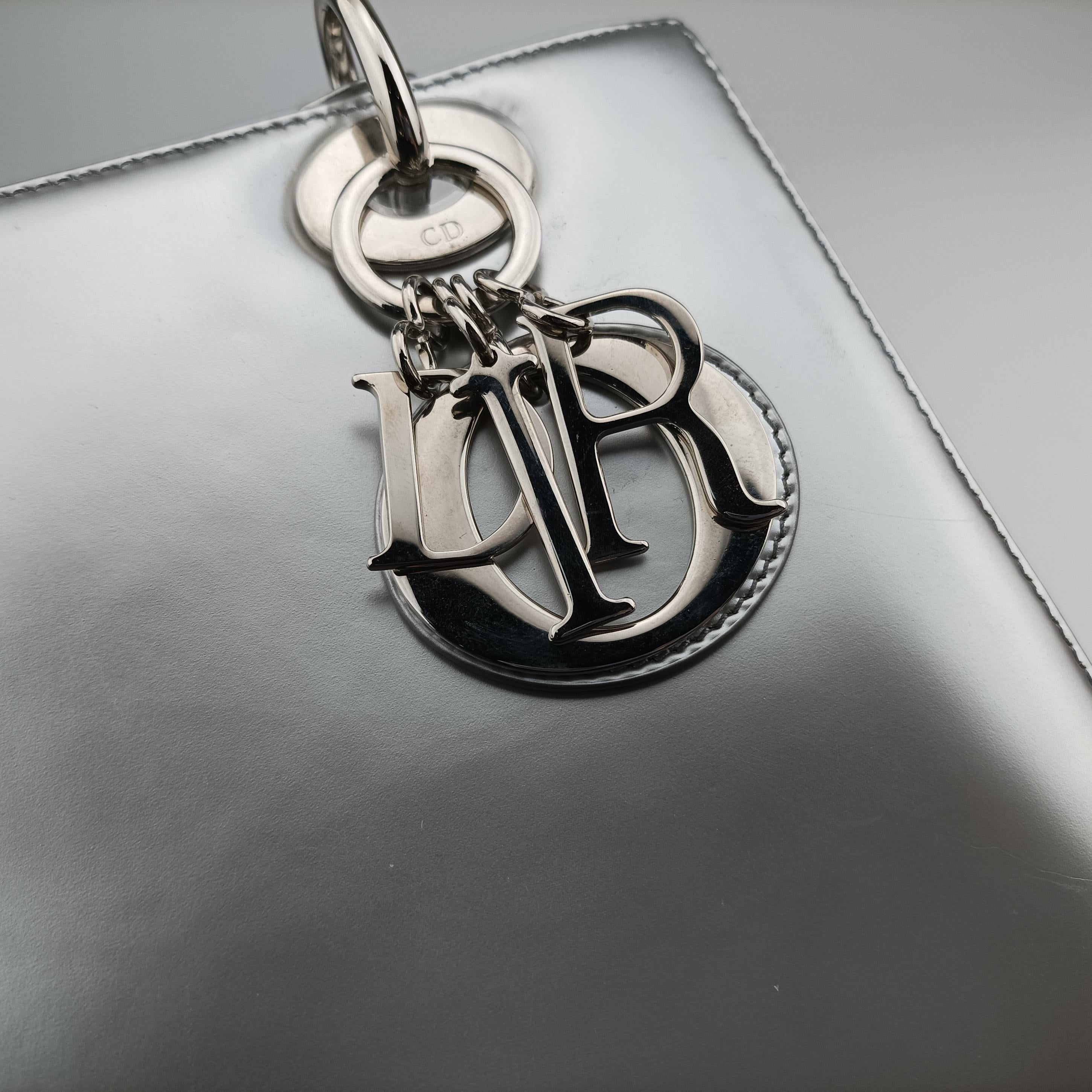 Lady Dior Silver Enamel 21-MA-0173レディディオール シルバー エナメル 21-MA-0173