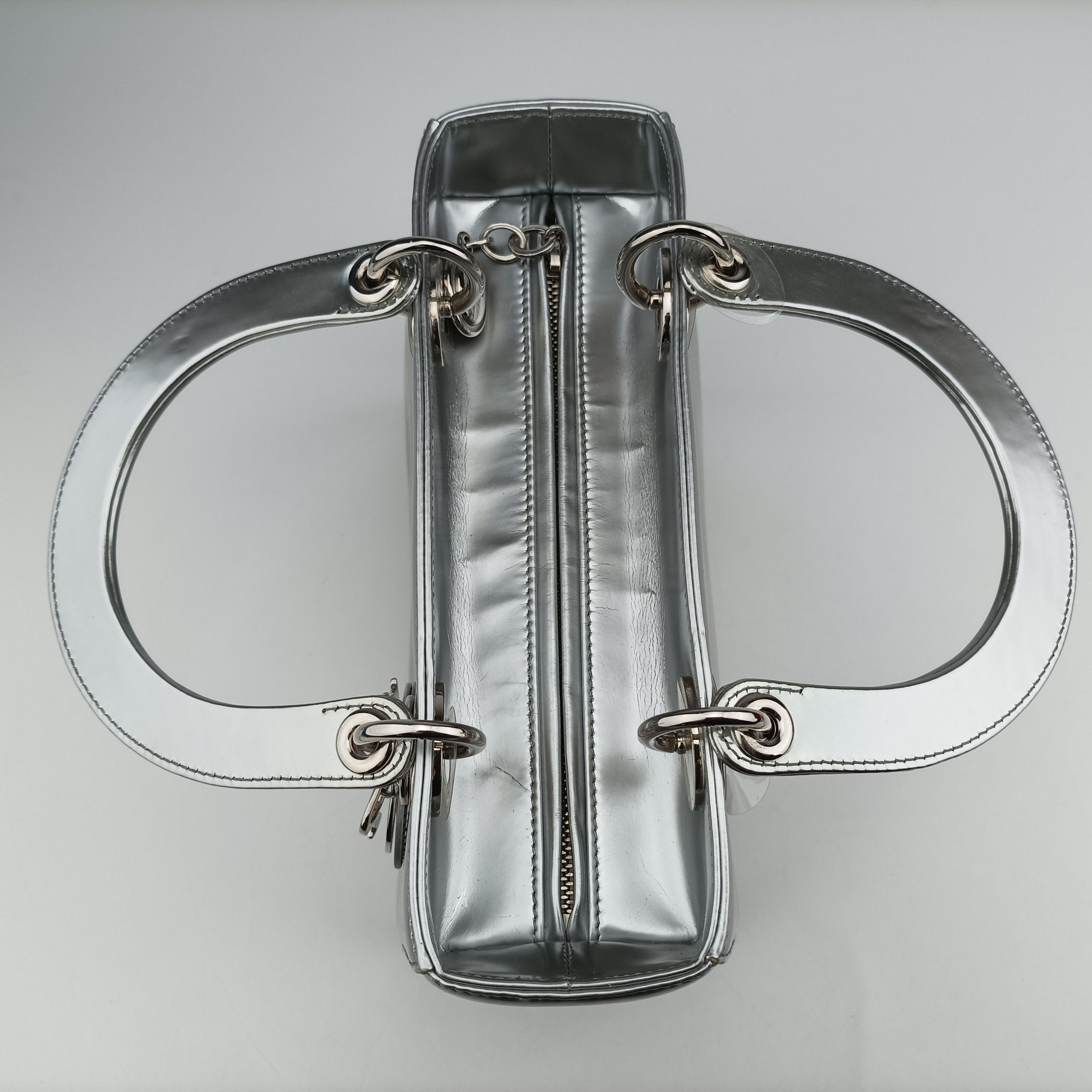 Lady Dior Silver Enamel 21-MA-0173レディディオール シルバー エナメル 21-MA-0173