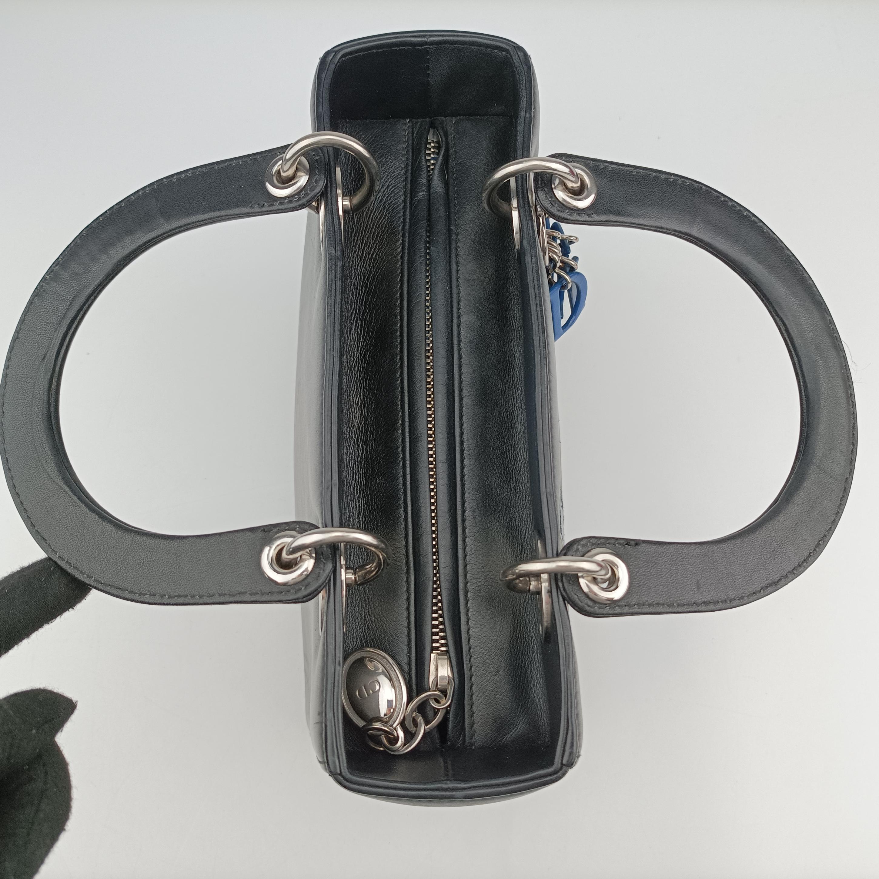 Lady Dior Black×multicolor leather 12-BO-0175レディディオール ブラック×マルチカラー レザー 12-BO-0175