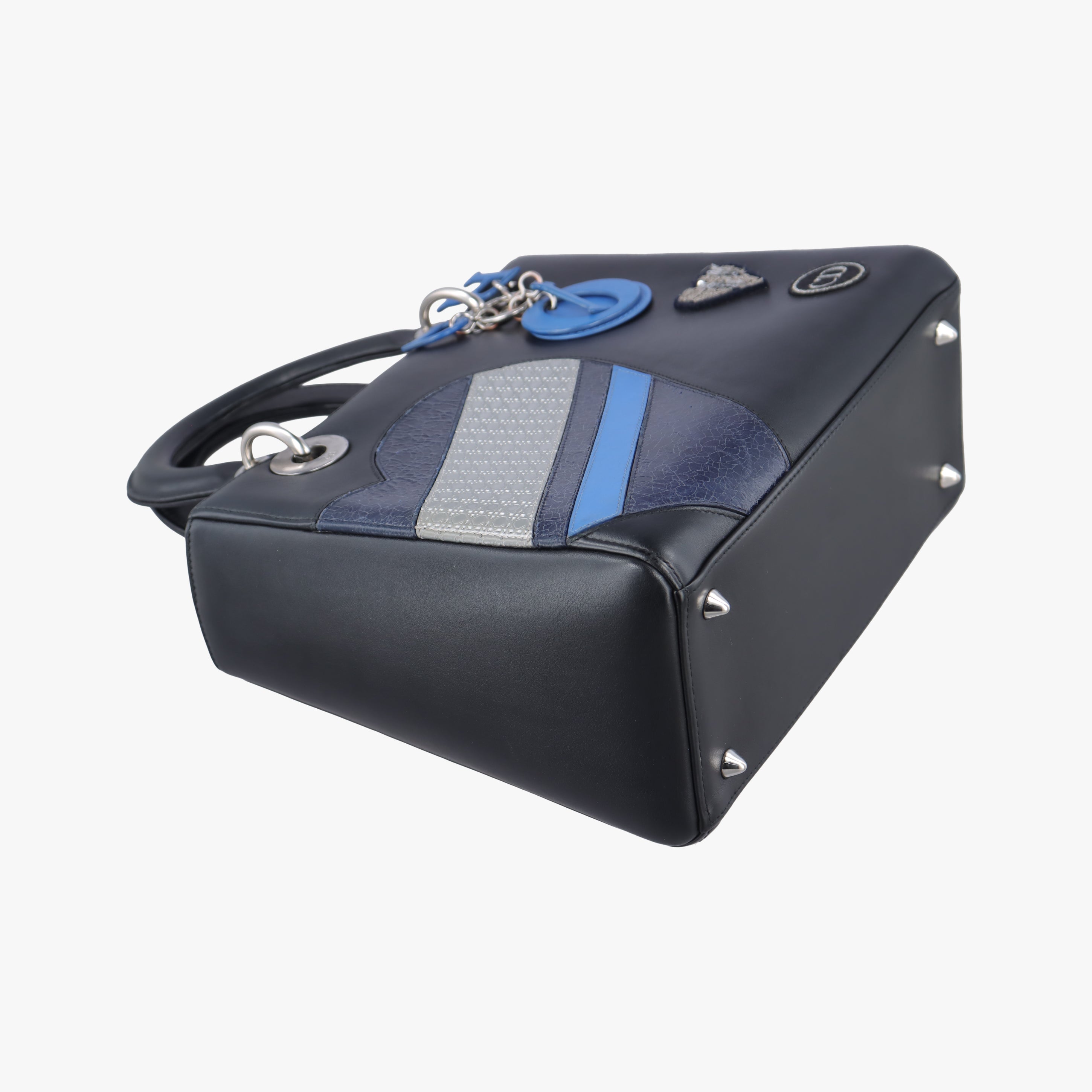 Lady Dior Black×multicolor leather 12-BO-0175レディディオール ブラック×マルチカラー レザー 12-BO-0175