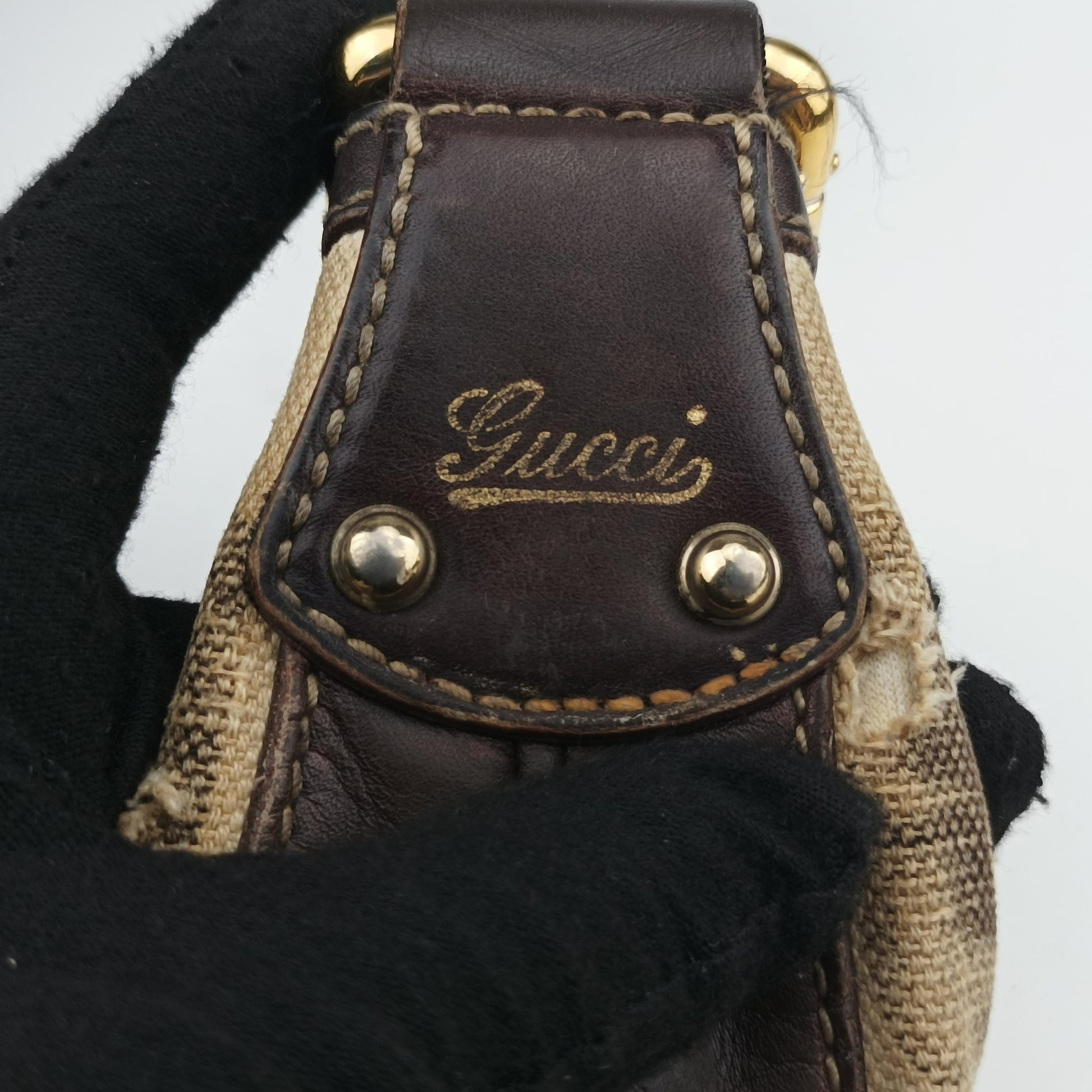 Horsebit Brown×beige×Multicolour Canvas 152468 ホースビット ブラウン×ベージュ×マルチカラー キャンバス 152468 