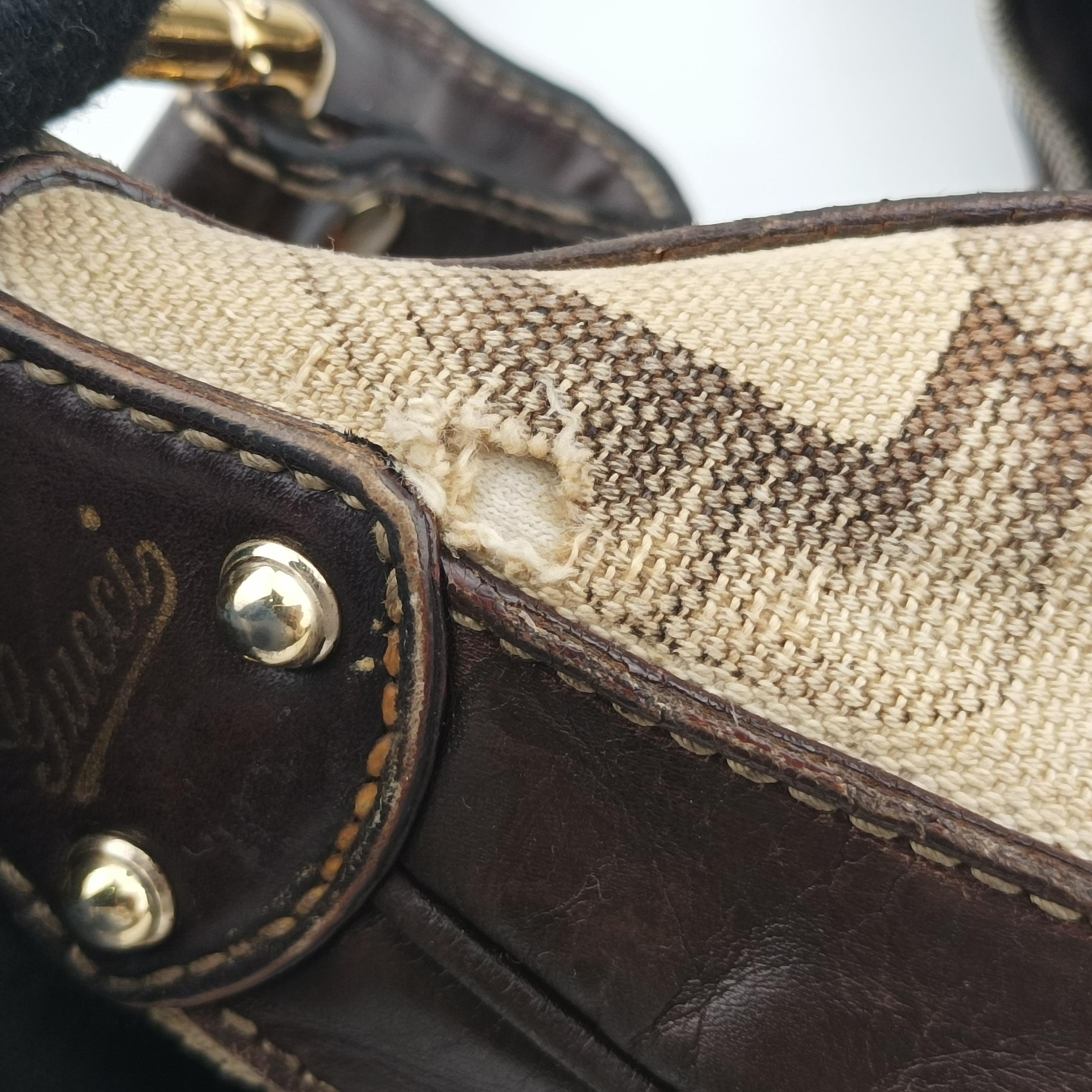 Horsebit Brown×beige×Multicolour Canvas 152468 ホースビット ブラウン×ベージュ×マルチカラー キャンバス 152468 