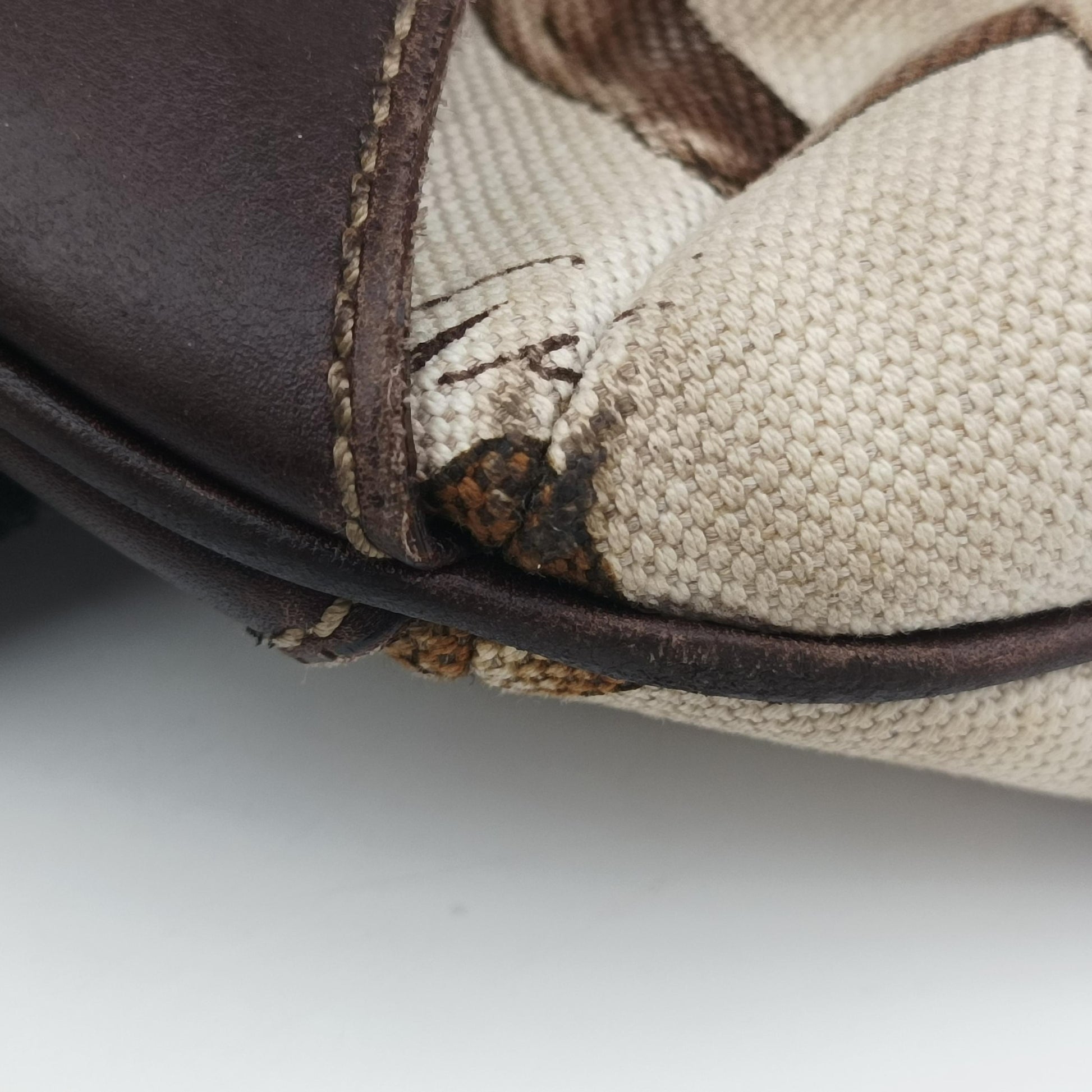 Horsebit Brown×beige×Multicolour Canvas 152468 ホースビット ブラウン×ベージュ×マルチカラー キャンバス 152468 