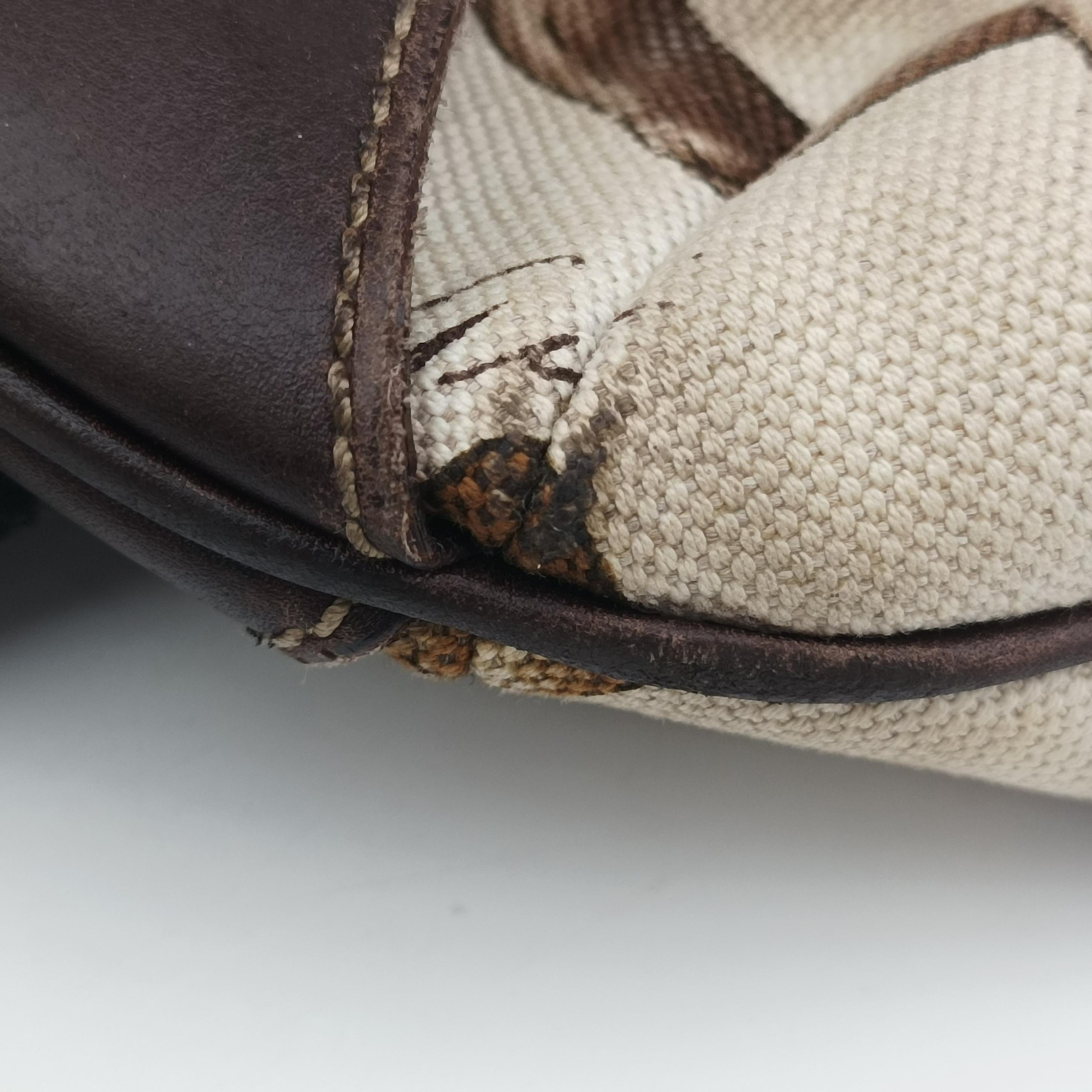 Horsebit Brown×beige×Multicolour Canvas 152468 ホースビット ブラウン×ベージュ×マルチカラー キャンバス 152468 