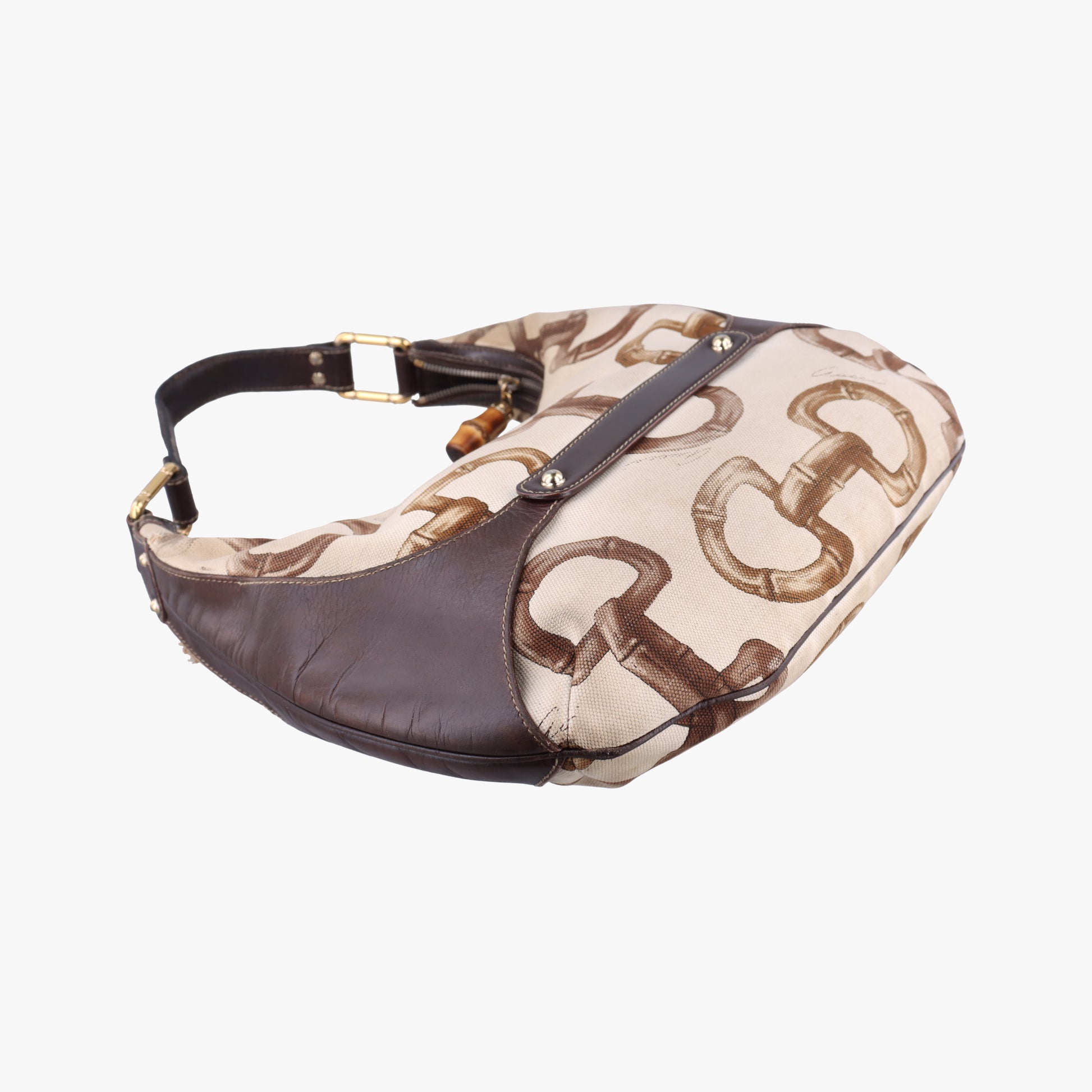 Horsebit Brown×beige×Multicolour Canvas 152468 ホースビット ブラウン×ベージュ×マルチカラー キャンバス 152468 