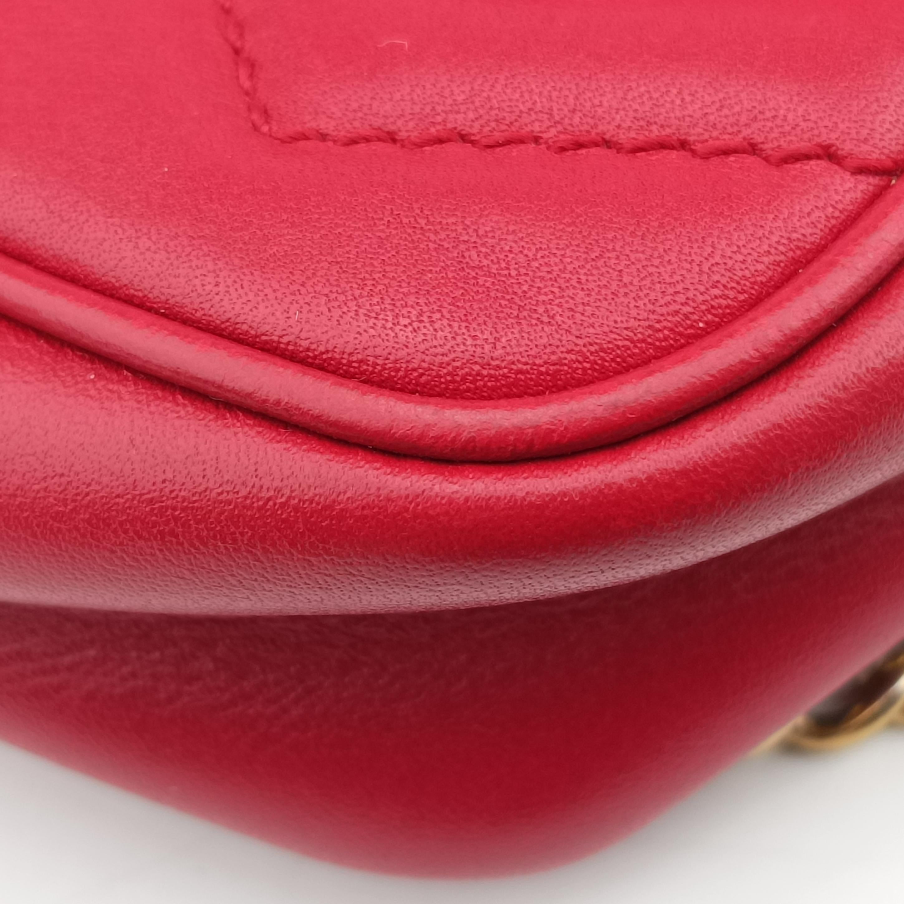 GG Marmont Red Leather 476433 GGマーモント レッド レザー 476433 