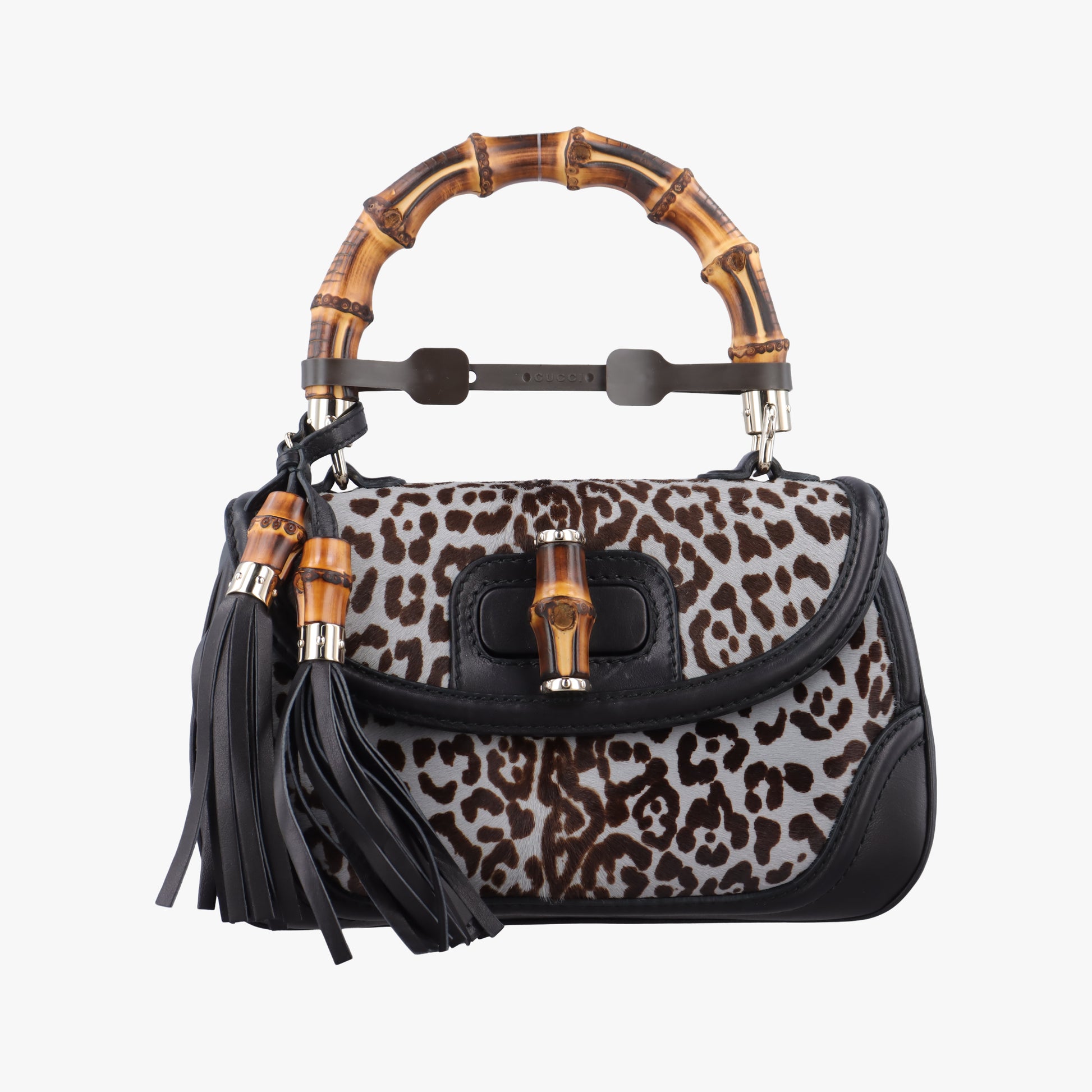 New Bamboo Black×Multicolour ponyhair×Leather 240242 C013744068ニューバンブー ブラック×マルチカラー ハラコ×レザー 240242 C013744068