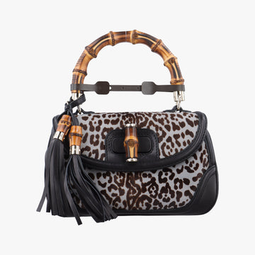 New Bamboo Black×Multicolour ponyhair×Leather 240242 C013744068ニューバンブー ブラック×マルチカラー ハラコ×レザー 240242 C013744068