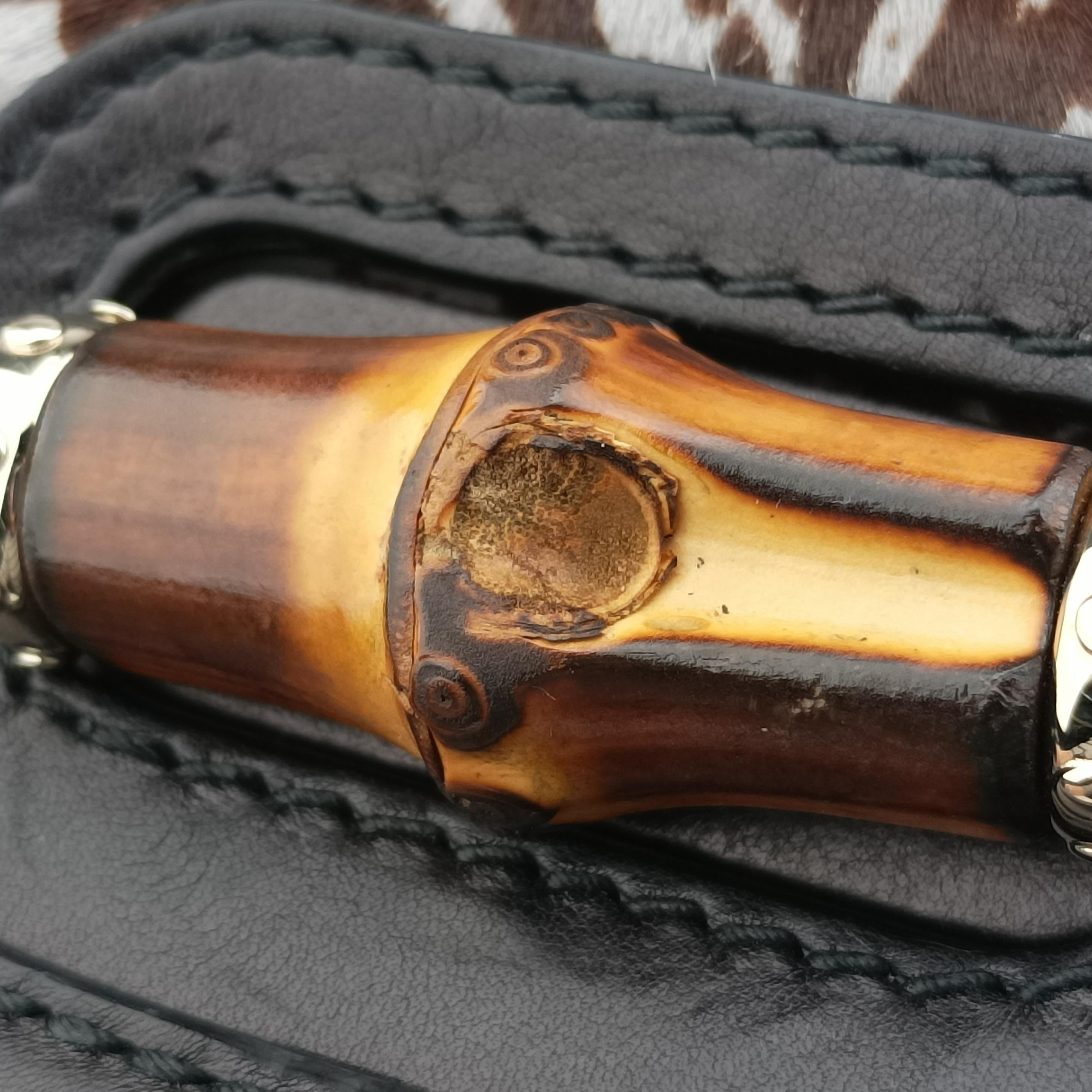 New Bamboo Black×Multicolour ponyhair×Leather 240242 C013744068ニューバンブー ブラック×マルチカラー ハラコ×レザー 240242 C013744068