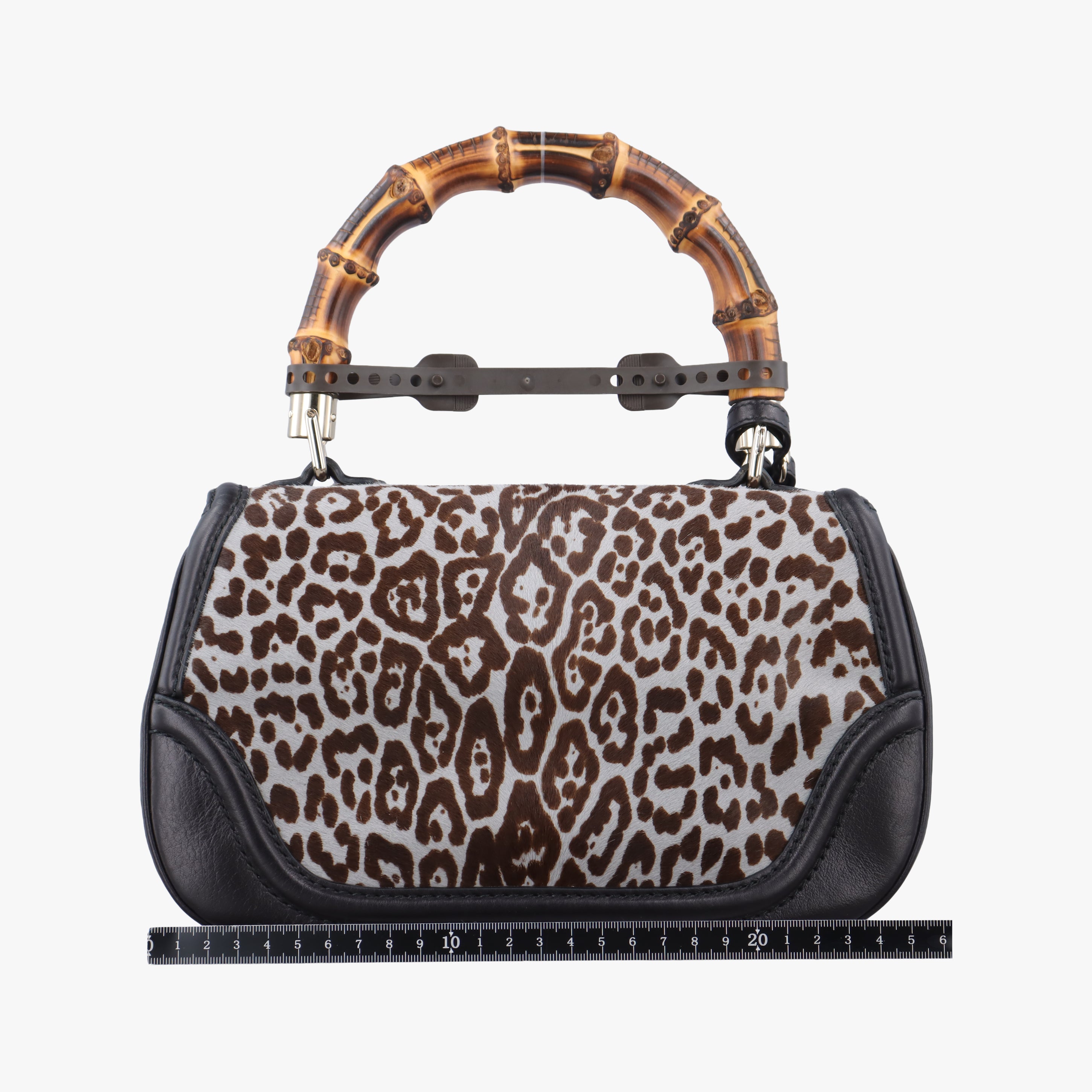 New Bamboo Black×Multicolour ponyhair×Leather 240242 C013744068ニューバンブー ブラック×マルチカラー ハラコ×レザー 240242 C013744068