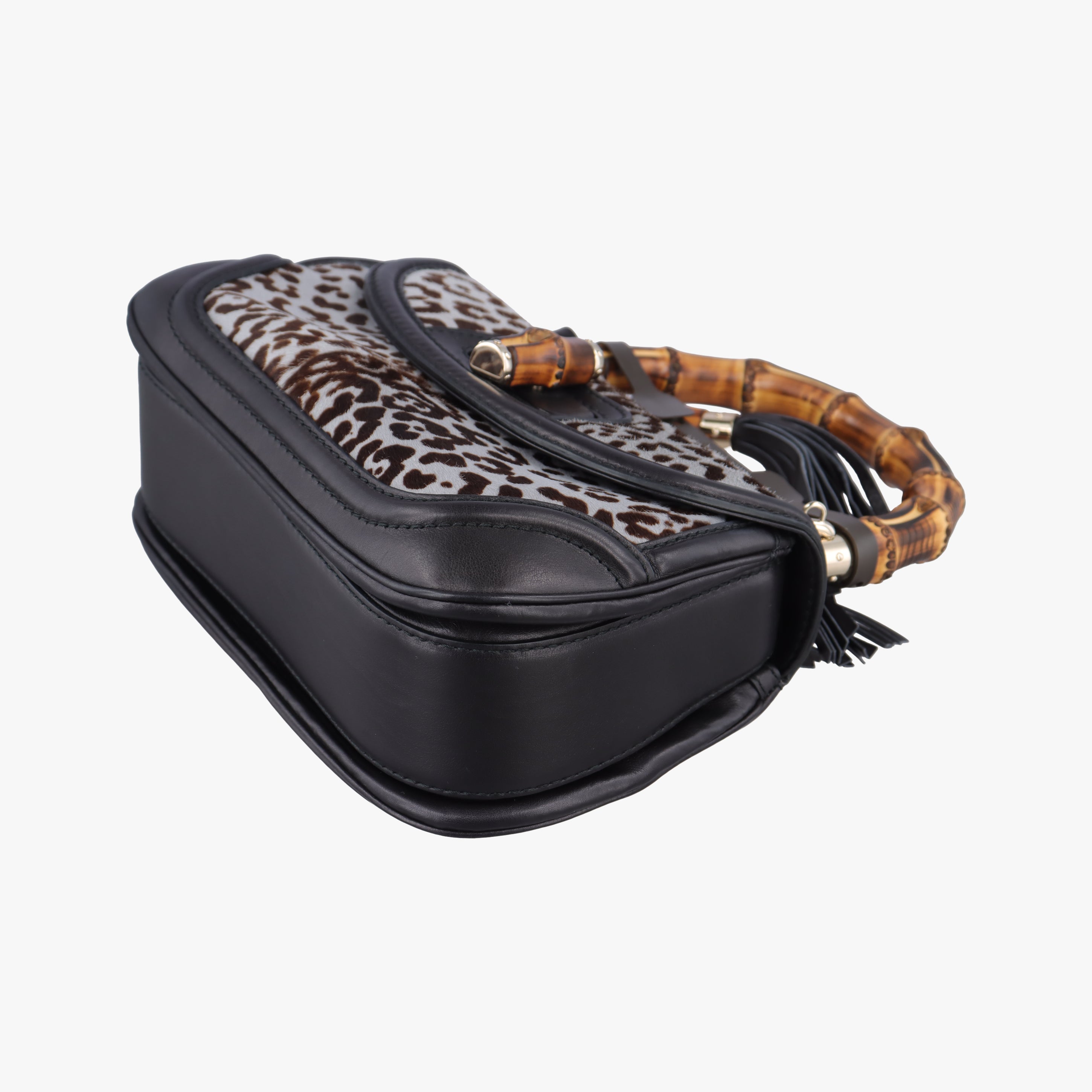 New Bamboo Black×Multicolour ponyhair×Leather 240242 C013744068ニューバンブー ブラック×マルチカラー ハラコ×レザー 240242 C013744068