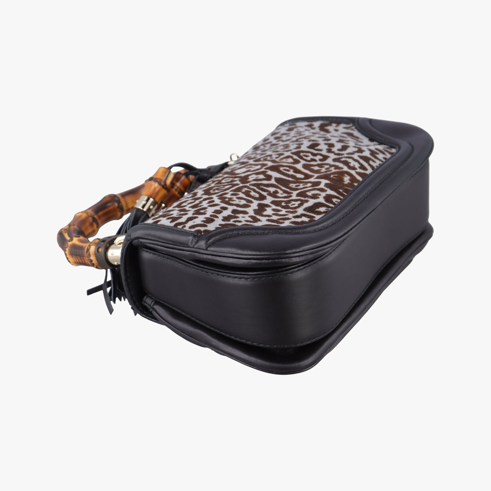 New Bamboo Black×Multicolour ponyhair×Leather 240242 C013744068ニューバンブー ブラック×マルチカラー ハラコ×レザー 240242 C013744068