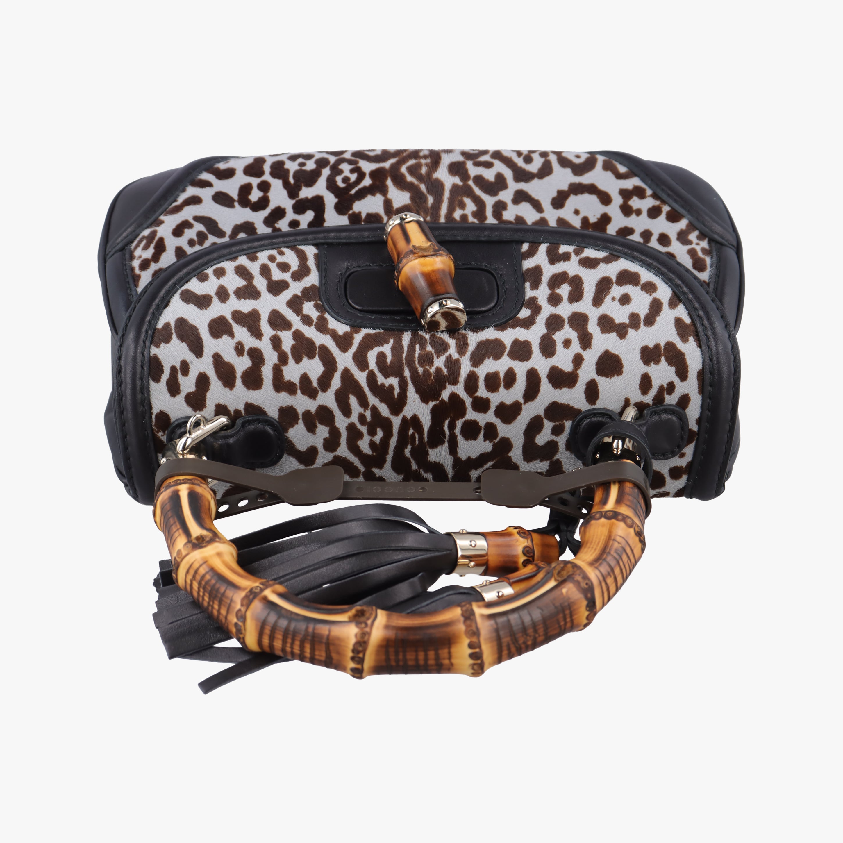 New Bamboo Black×Multicolour ponyhair×Leather 240242 C013744068ニューバンブー ブラック×マルチカラー ハラコ×レザー 240242 C013744068