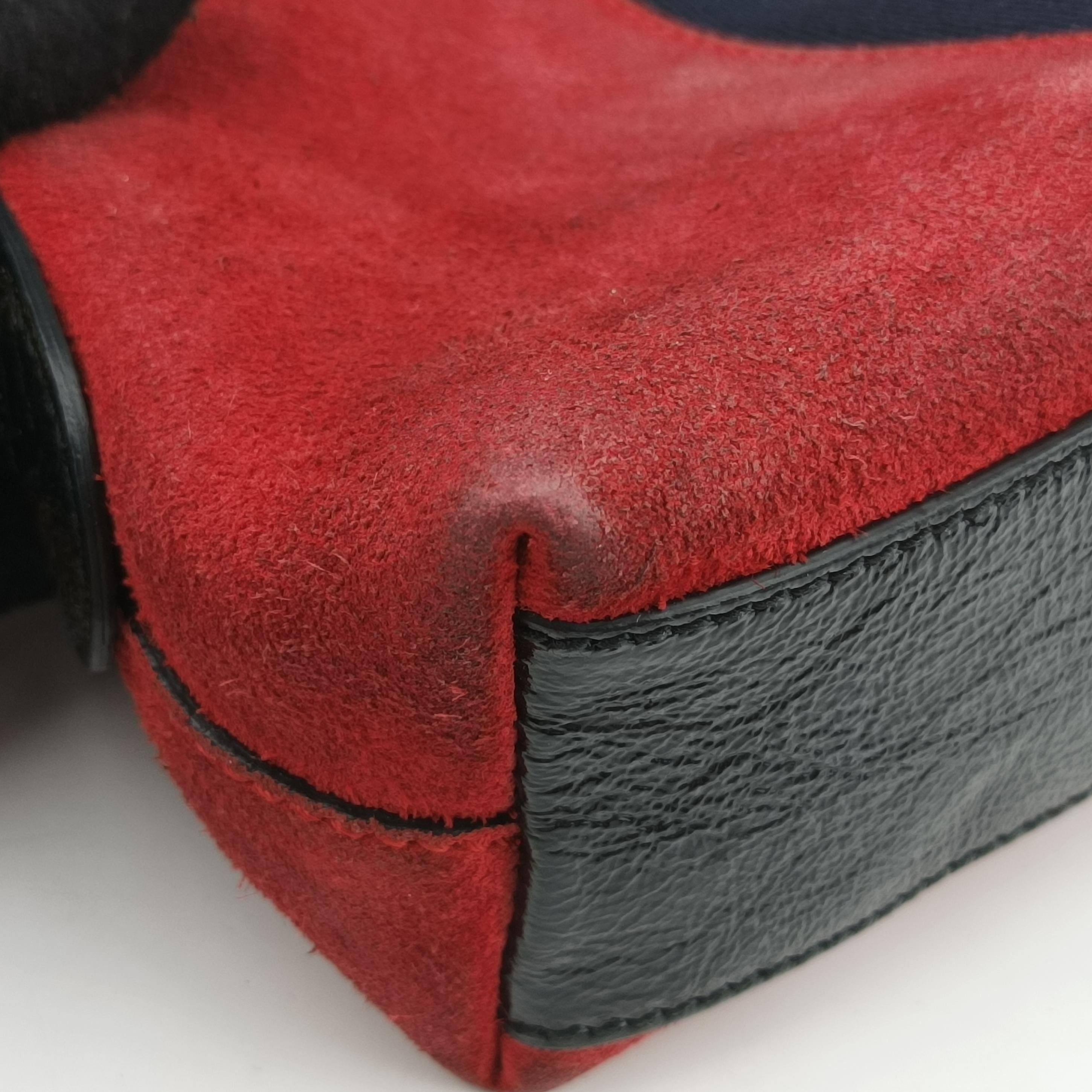 Ophidia Red×black Suede x leather 499621 I025780415オフィディア レッド×ブラック スエード×レザー 499621 I025780415