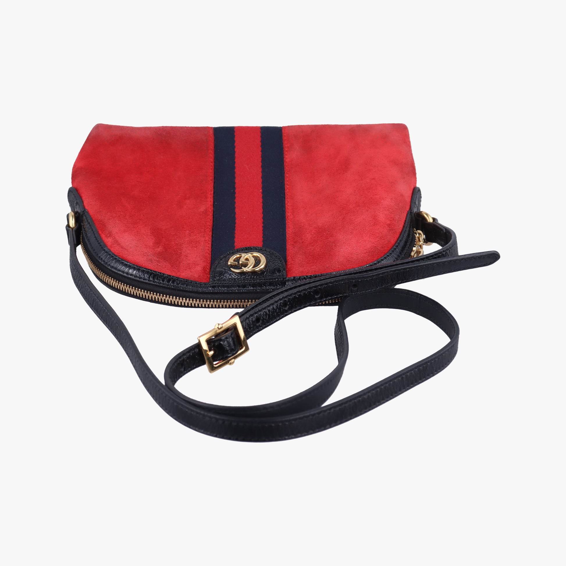 Ophidia Red×black Suede x leather 499621 I025780415オフィディア レッド×ブラック スエード×レザー 499621 I025780415