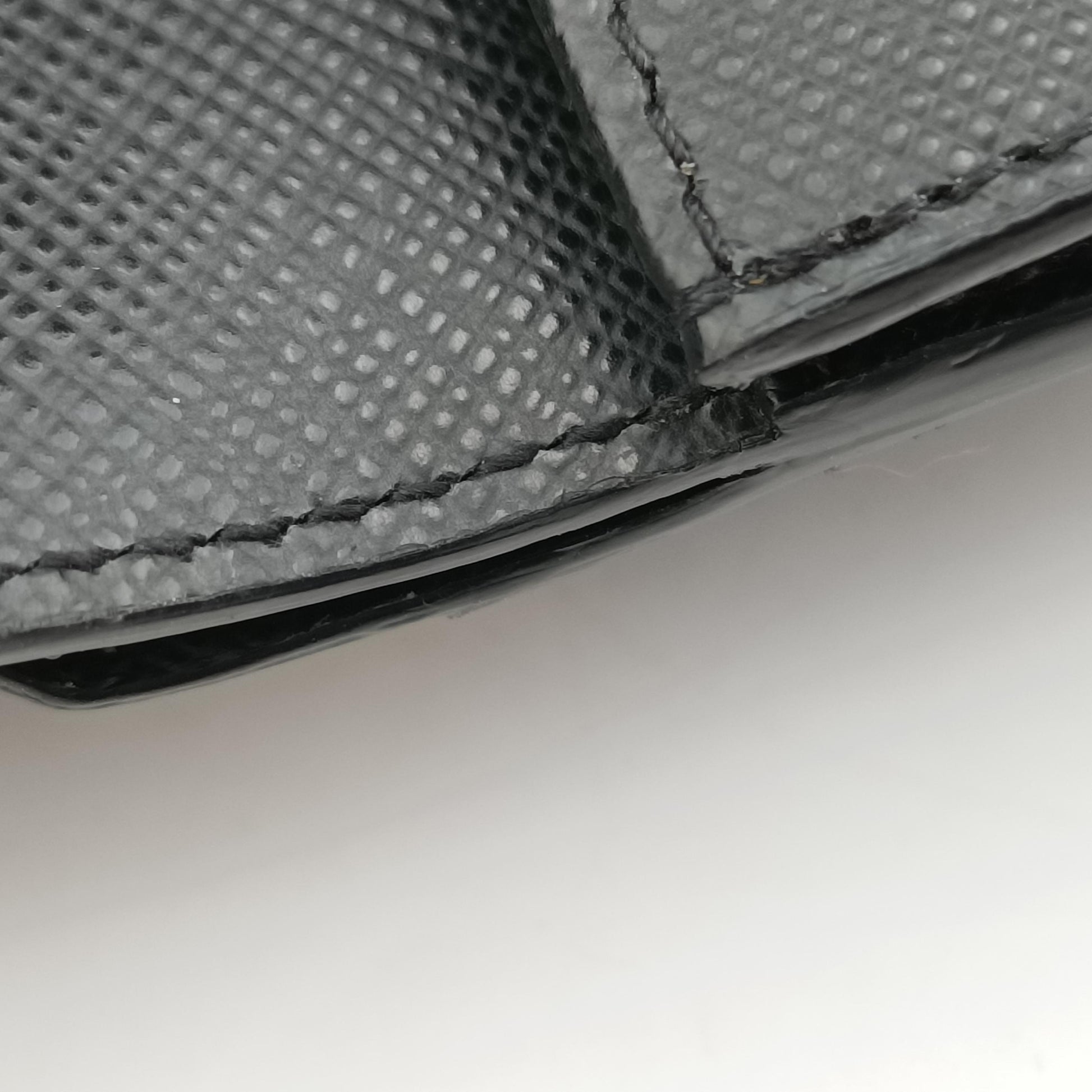 Heart pattern Black×multicolor Saffiano leather 62ハート パターン ブラック×マルチカラー サフィアーノレザー 62