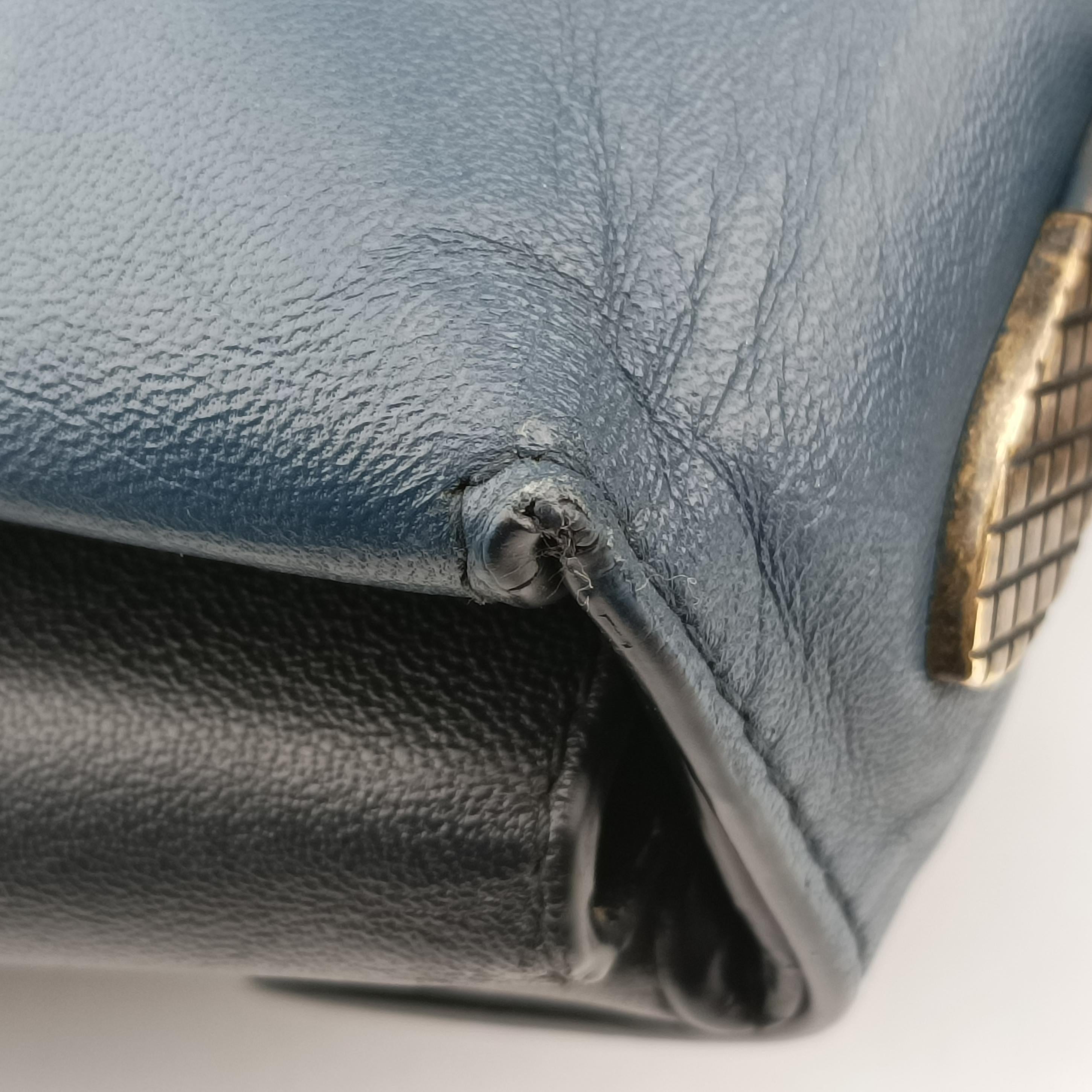 Tricolor Piazza Blue×Black leather B07285866Fトリコロールピアッザ ブルー×ブラック レザー B07285866F