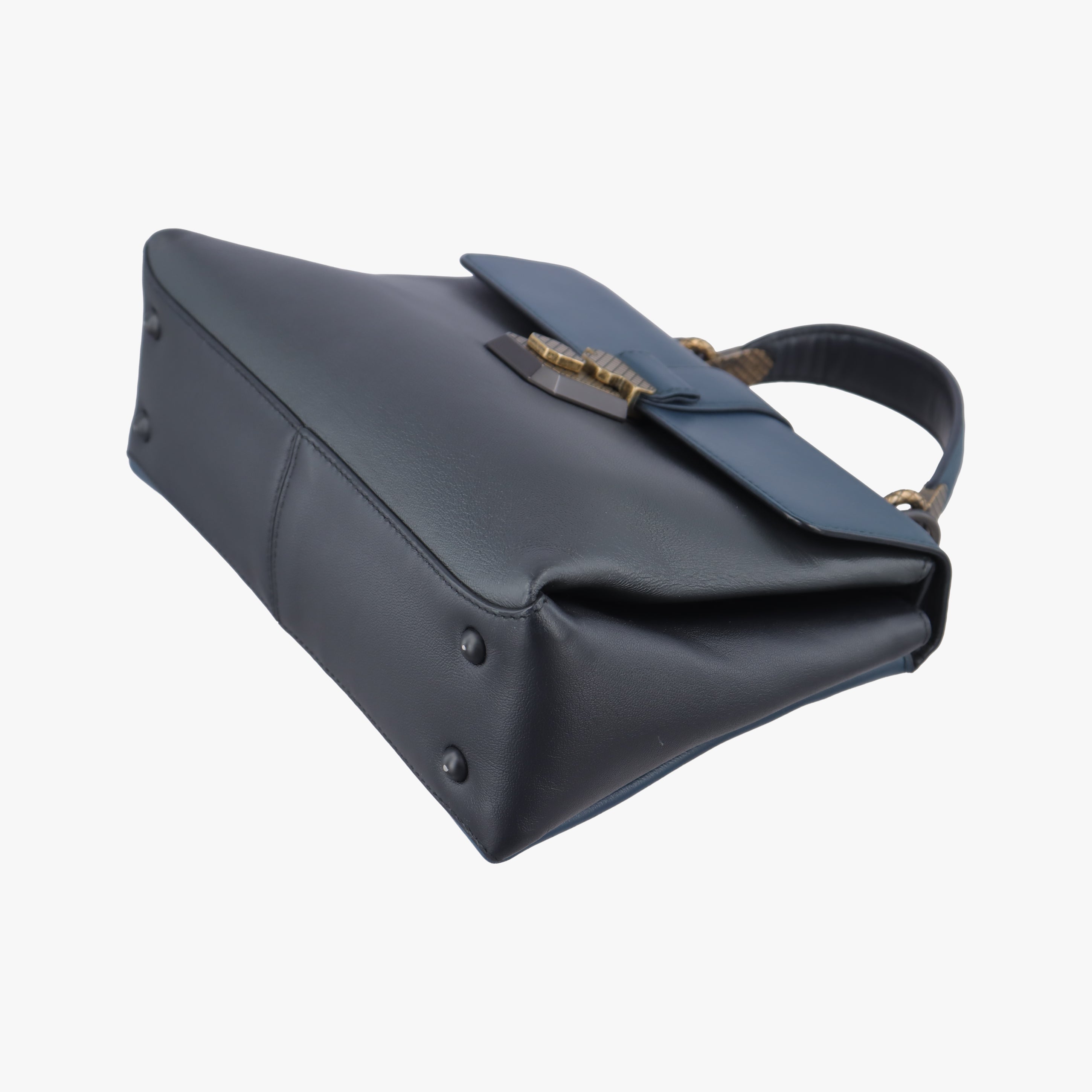 Tricolor Piazza Blue×Black leather B07285866Fトリコロールピアッザ ブルー×ブラック レザー B07285866F