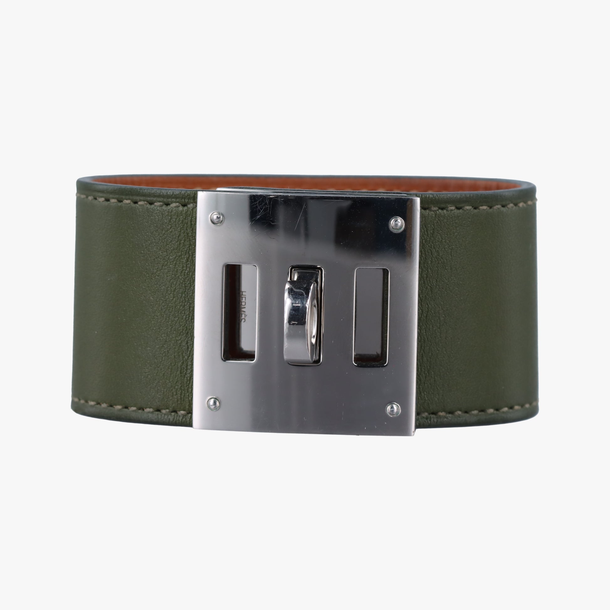 Kelly Style Lock Green×silver Leather □Q N 1 50ケリー スタイル ロック グリーン×シルバー レザー □Q N 1 50