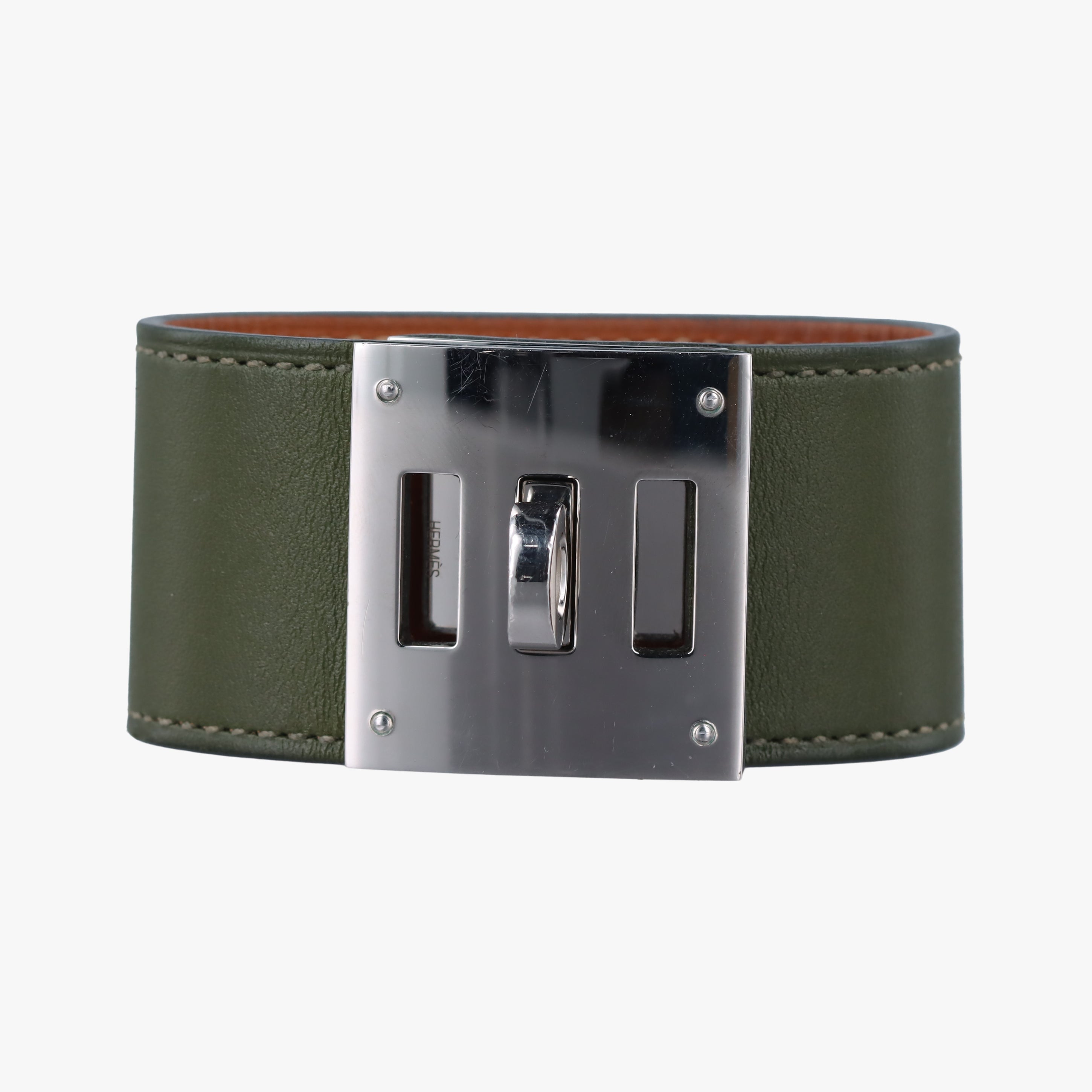 Kelly Style Lock Green×silver Leather □Q N 1 50ケリー スタイル ロック グリーン×シルバー レザー □Q N 1 50