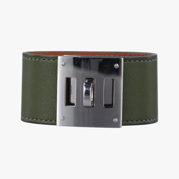 Kelly Style Lock Green×silver Leather □Q N 1 50ケリー スタイル ロック グリーン×シルバー レザー □Q N 1 50