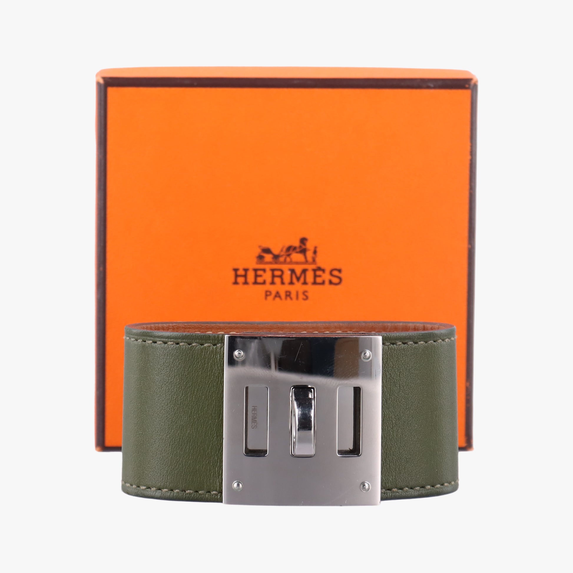 Kelly Style Lock Green×silver Leather □Q N 1 50ケリー スタイル ロック グリーン×シルバー レザー □Q N 1 50