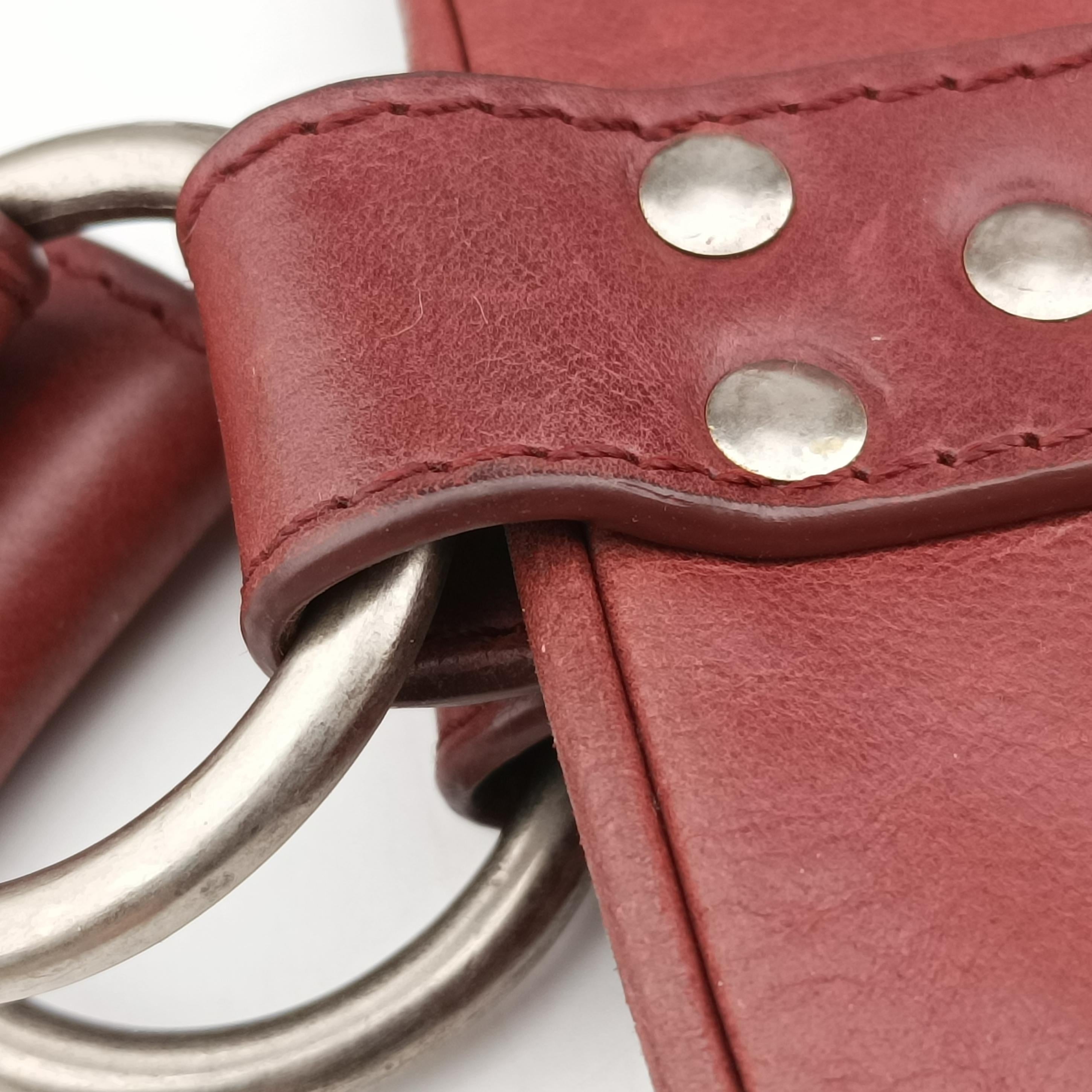 Gaucho burgundy x Orange Leather 02-MA-0016ガウチョ ワインレッド×オレンジ レザー 02-MA-0016