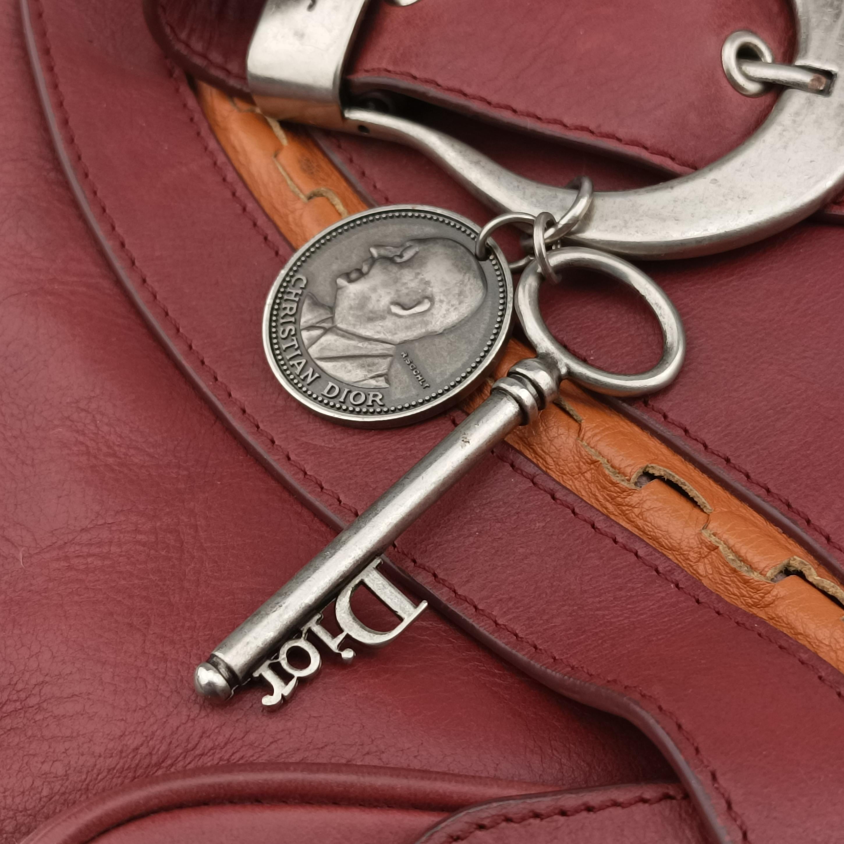 Gaucho burgundy x Orange Leather 02-MA-0016ガウチョ ワインレッド×オレンジ レザー 02-MA-0016