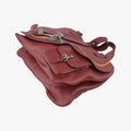 Gaucho burgundy x Orange Leather 02-MA-0016ガウチョ ワインレッド×オレンジ レザー 02-MA-0016