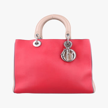 Diorissimo Pink x Beige x Light Blue Leather 09-MA-0134ディオリッシモ ピンク×ベージュ×ライトブルー レザー 09-MA-0134
