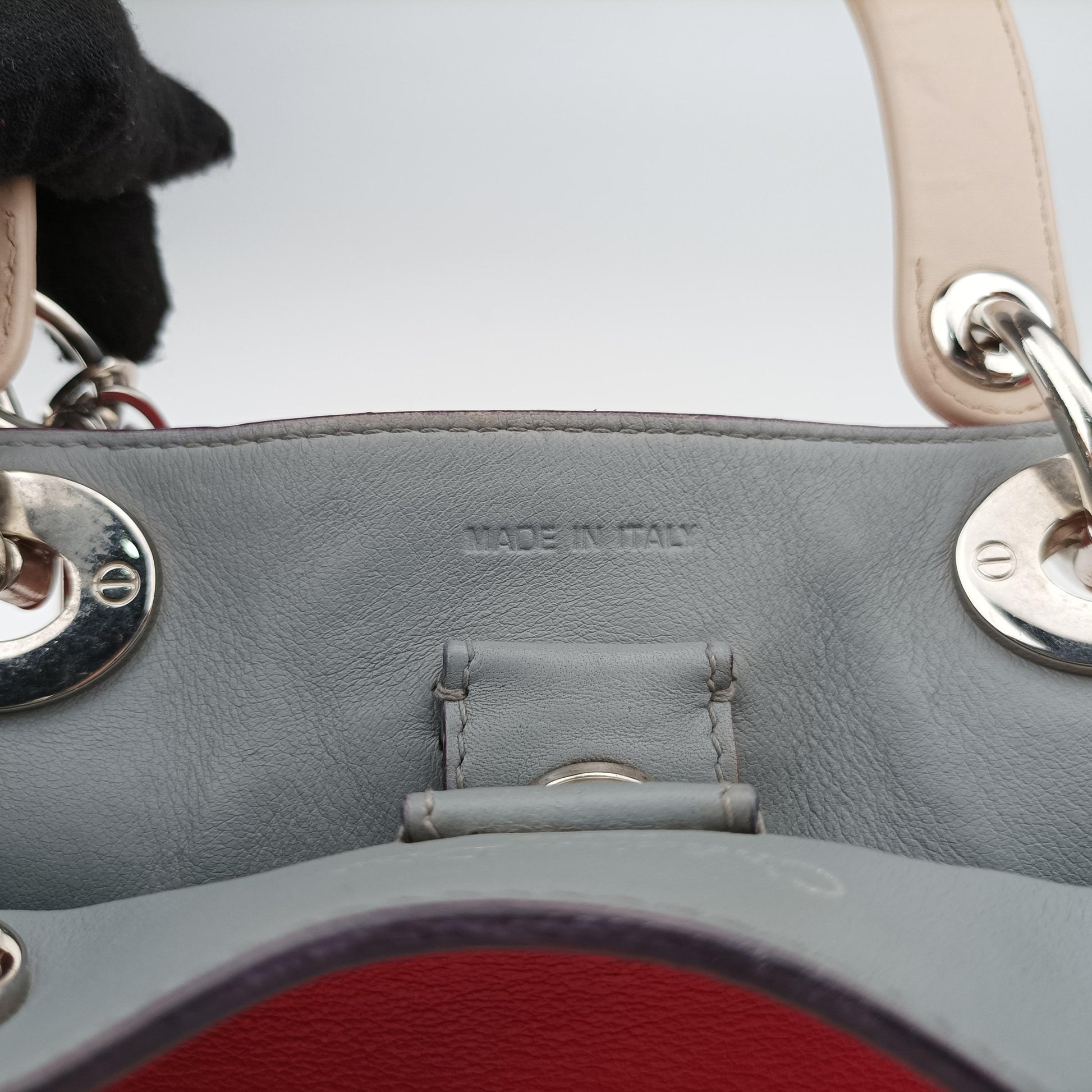 Diorissimo Pink x Beige x Light Blue Leather 09-MA-0134ディオリッシモ ピンク×ベージュ×ライトブルー レザー 09-MA-0134