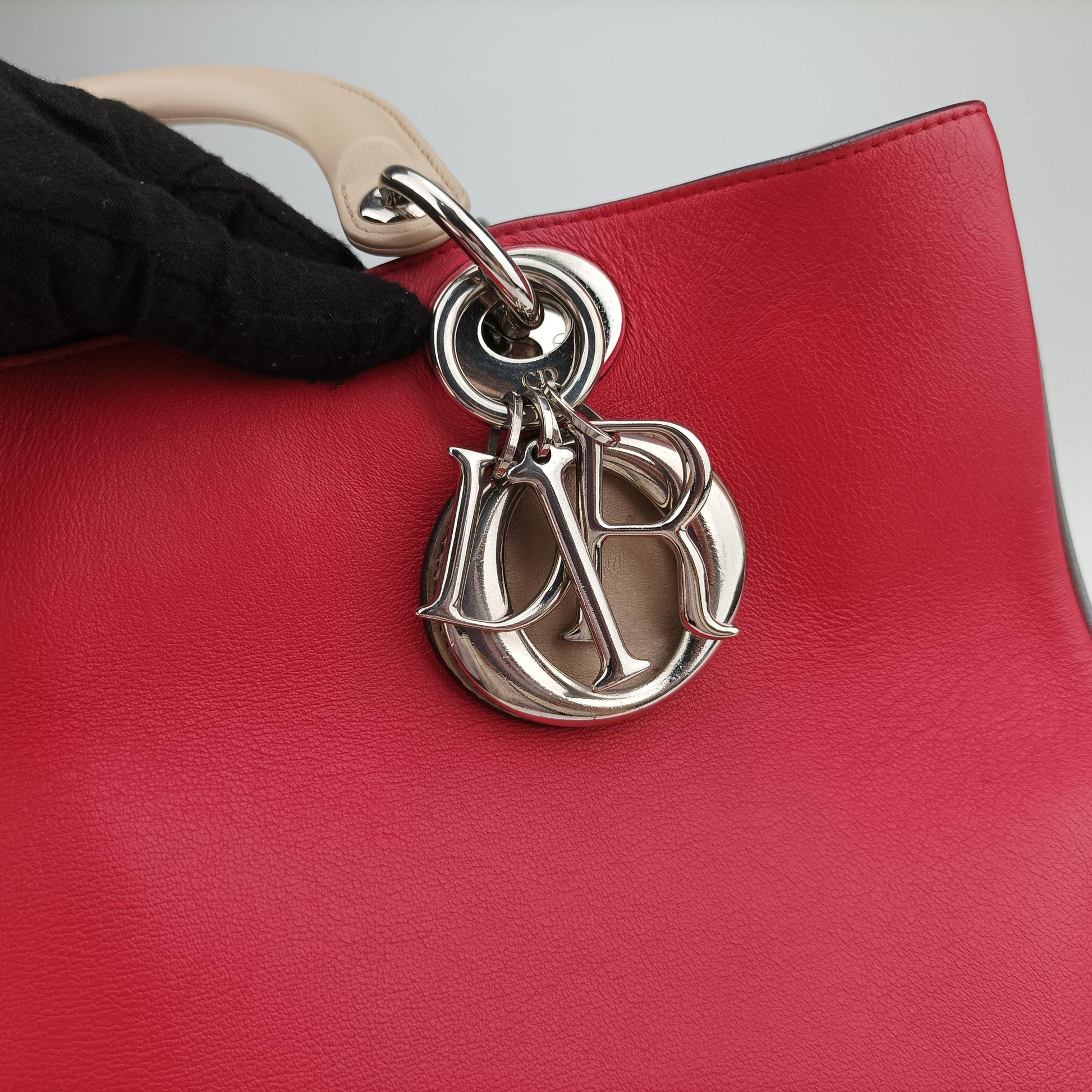 Diorissimo Pink x Beige x Light Blue Leather 09-MA-0134ディオリッシモ ピンク×ベージュ×ライトブルー レザー 09-MA-0134