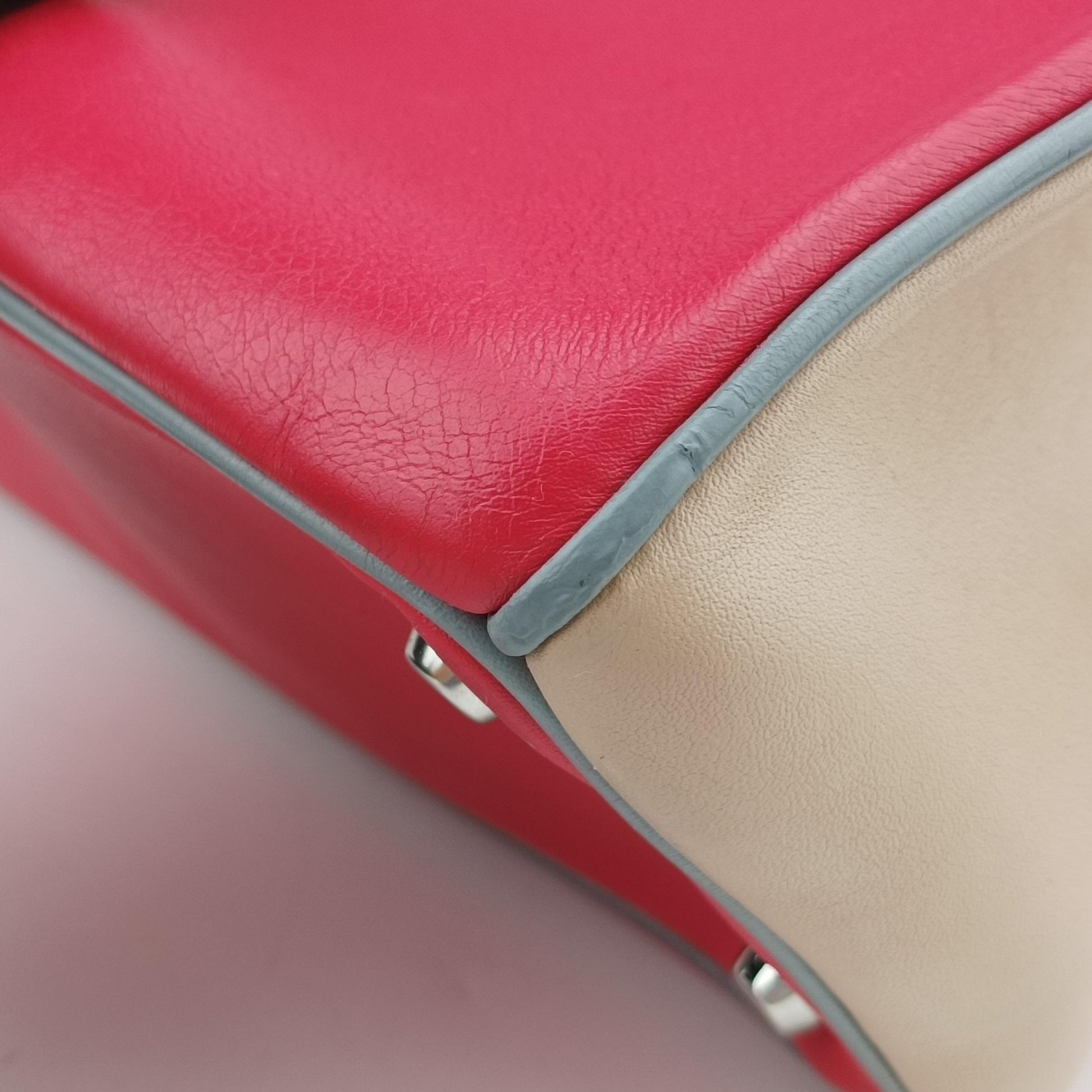 Diorissimo Pink x Beige x Light Blue Leather 09-MA-0134ディオリッシモ ピンク×ベージュ×ライトブルー レザー 09-MA-0134