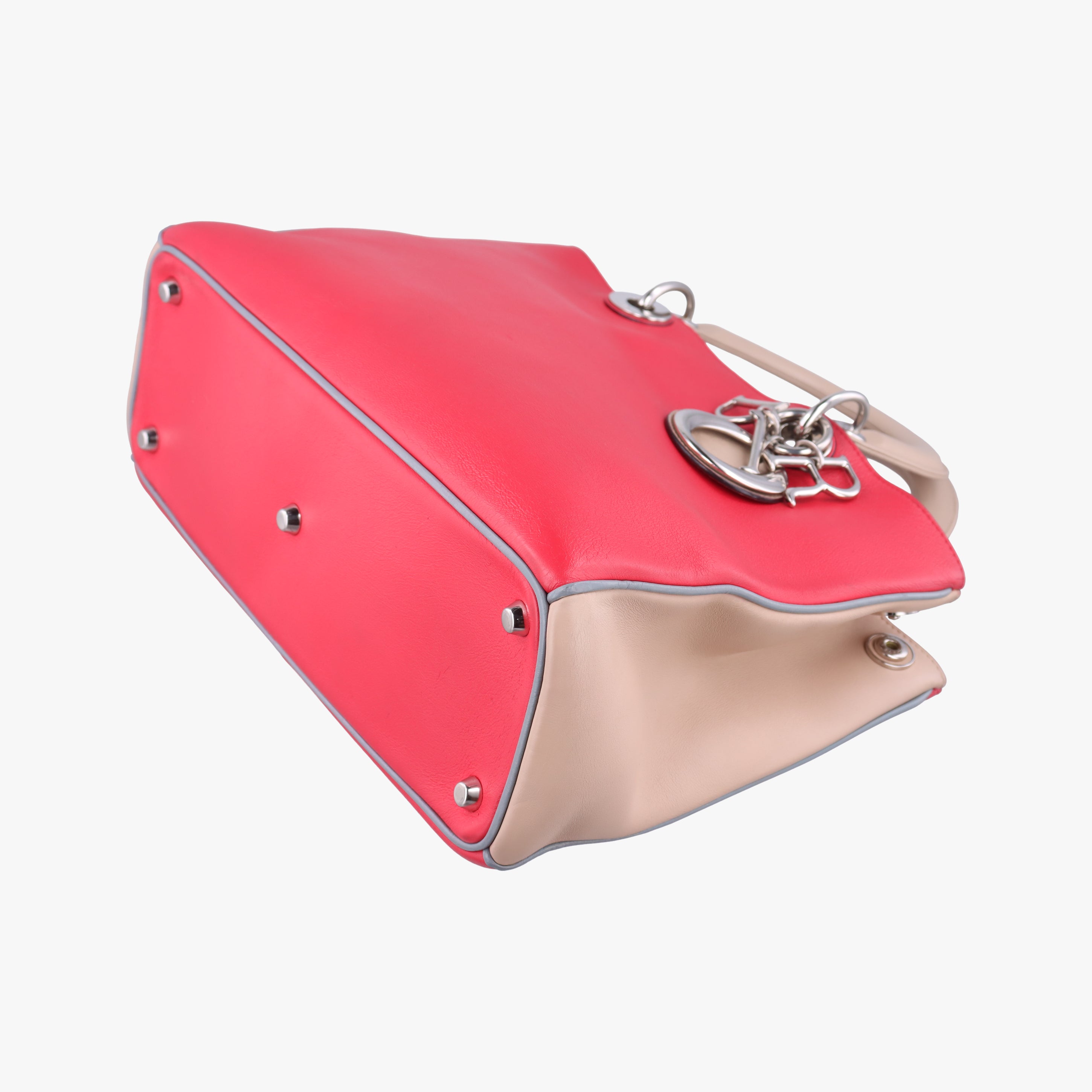 Diorissimo Pink x Beige x Light Blue Leather 09-MA-0134ディオリッシモ ピンク×ベージュ×ライトブルー レザー 09-MA-0134