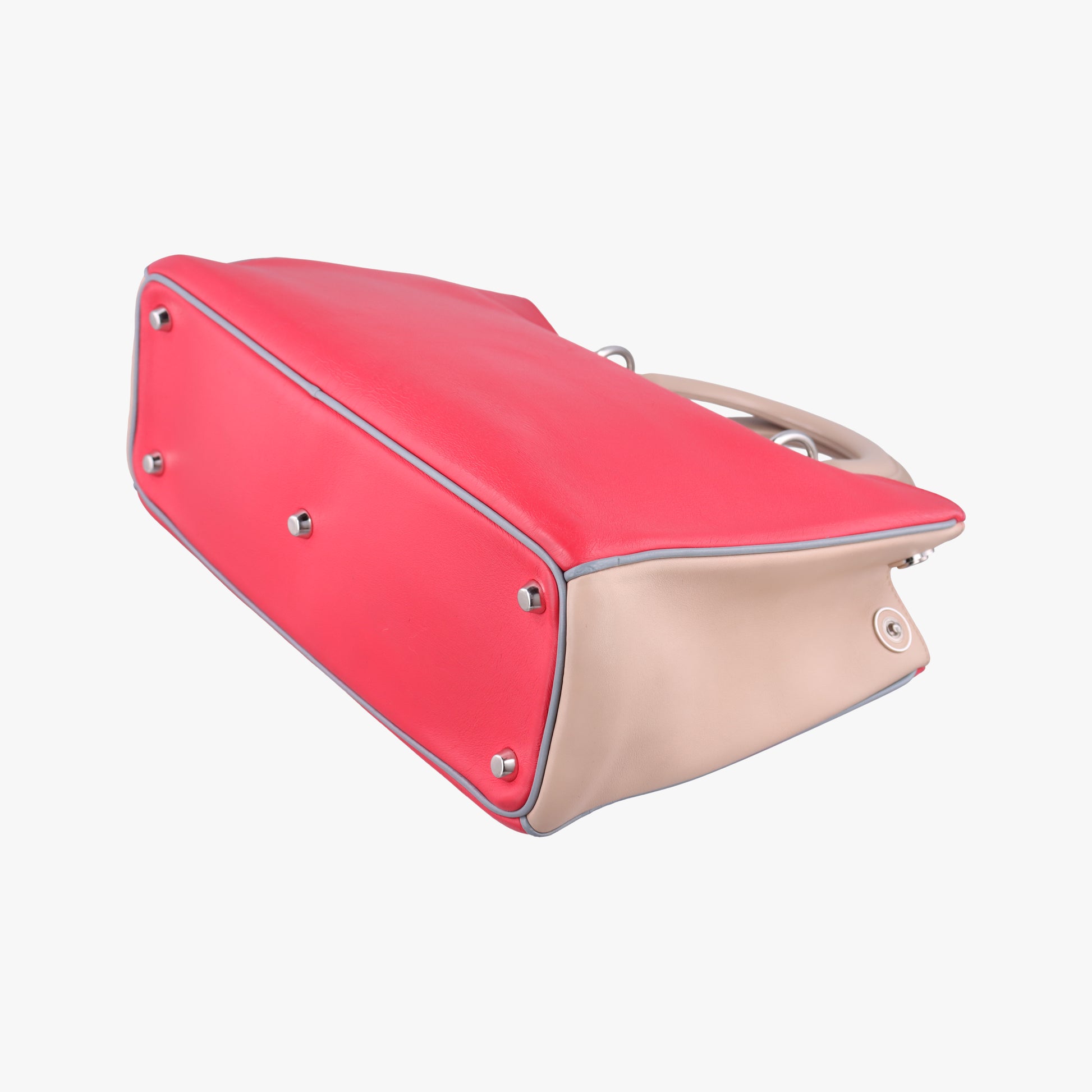 Diorissimo Pink x Beige x Light Blue Leather 09-MA-0134ディオリッシモ ピンク×ベージュ×ライトブルー レザー 09-MA-0134