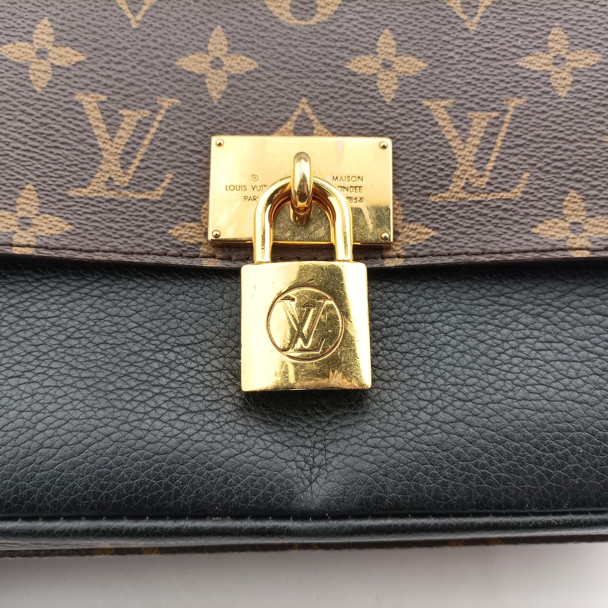 MARIGNAN brown×black Monogram Canvas×calf leather M44259 FL2128マリニャン モノグラム/ブラウン系×ブラック モノグラムキャンバス×カーフレザー M44259 FL2128