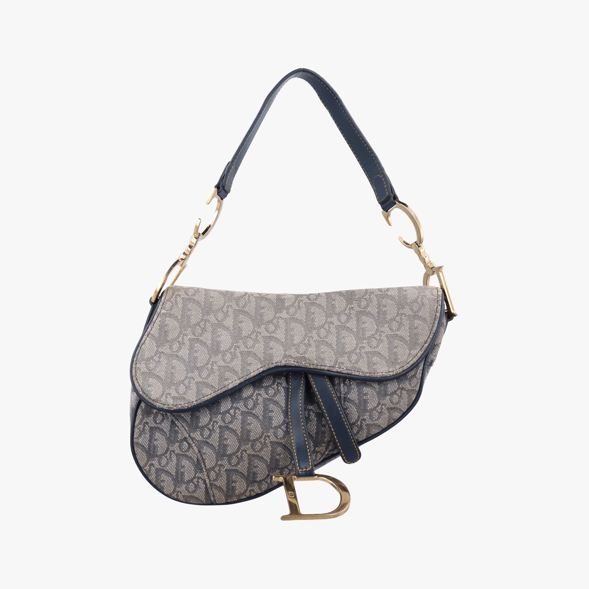 Saddle Navy Leather x Canvas RU 0030サドル ネイビー レザー×キャンバス RU 0030