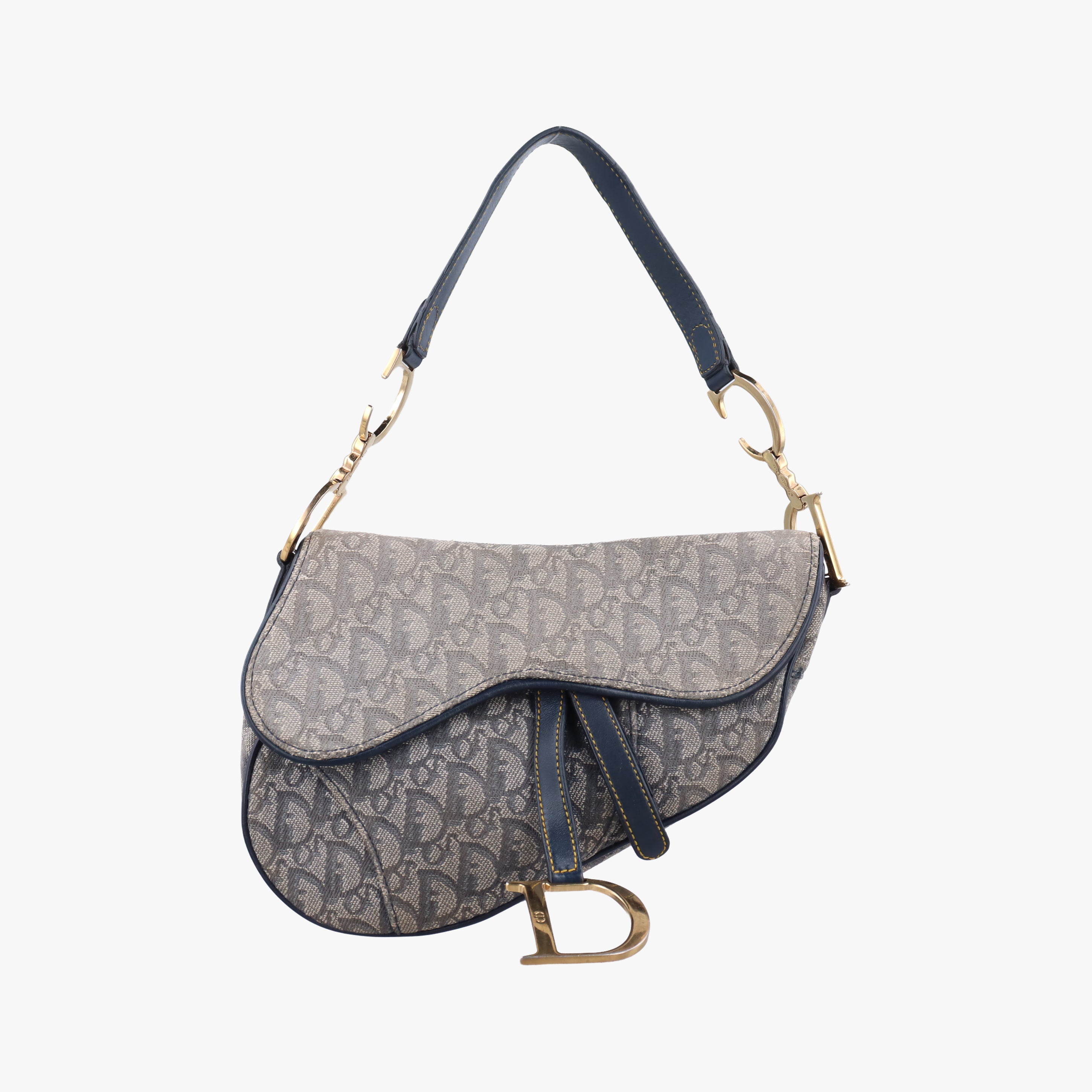 Saddle Navy Leather x Canvas RU 0030サドル ネイビー レザー×キャンバス RU 0030