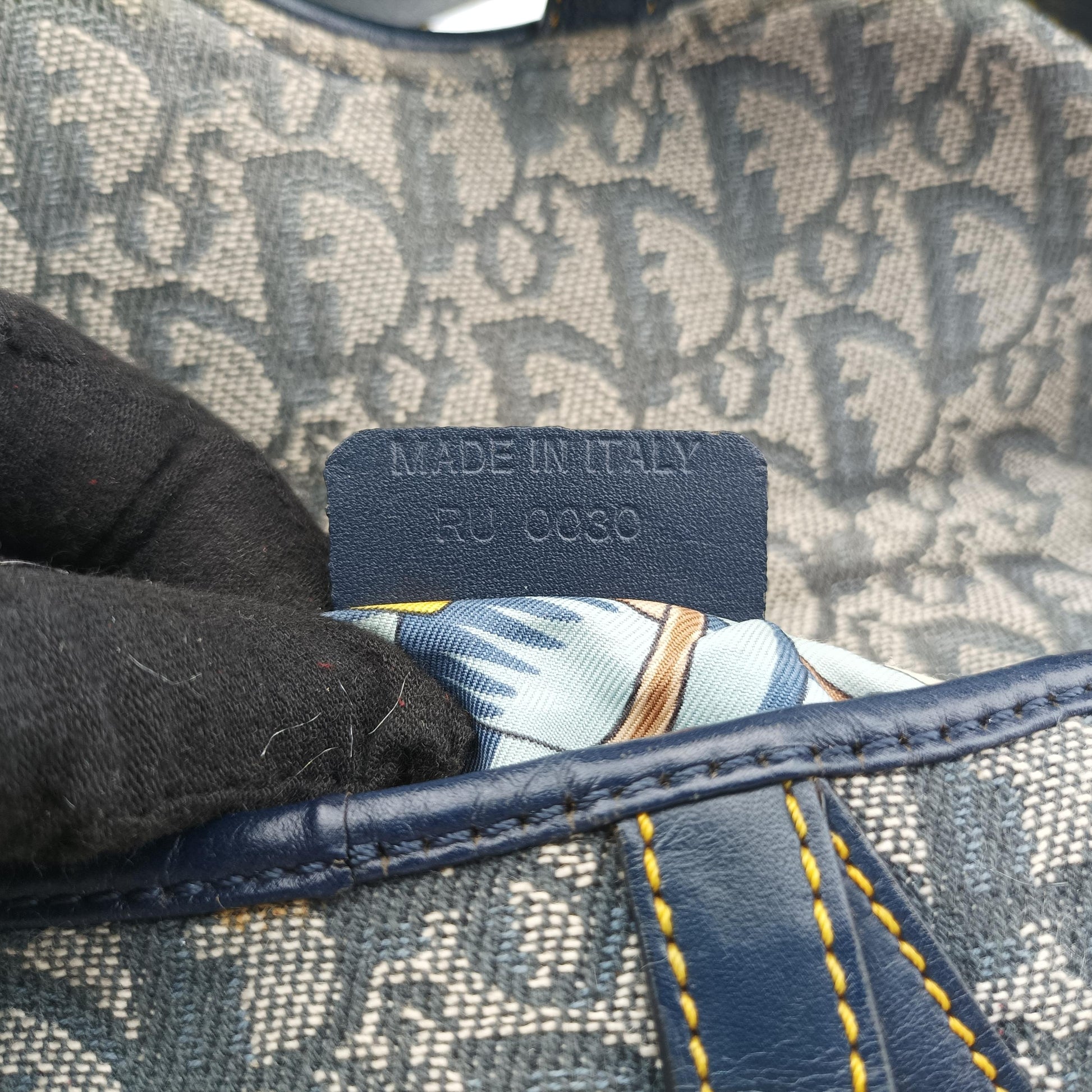 Saddle Navy Leather x Canvas RU 0030サドル ネイビー レザー×キャンバス RU 0030