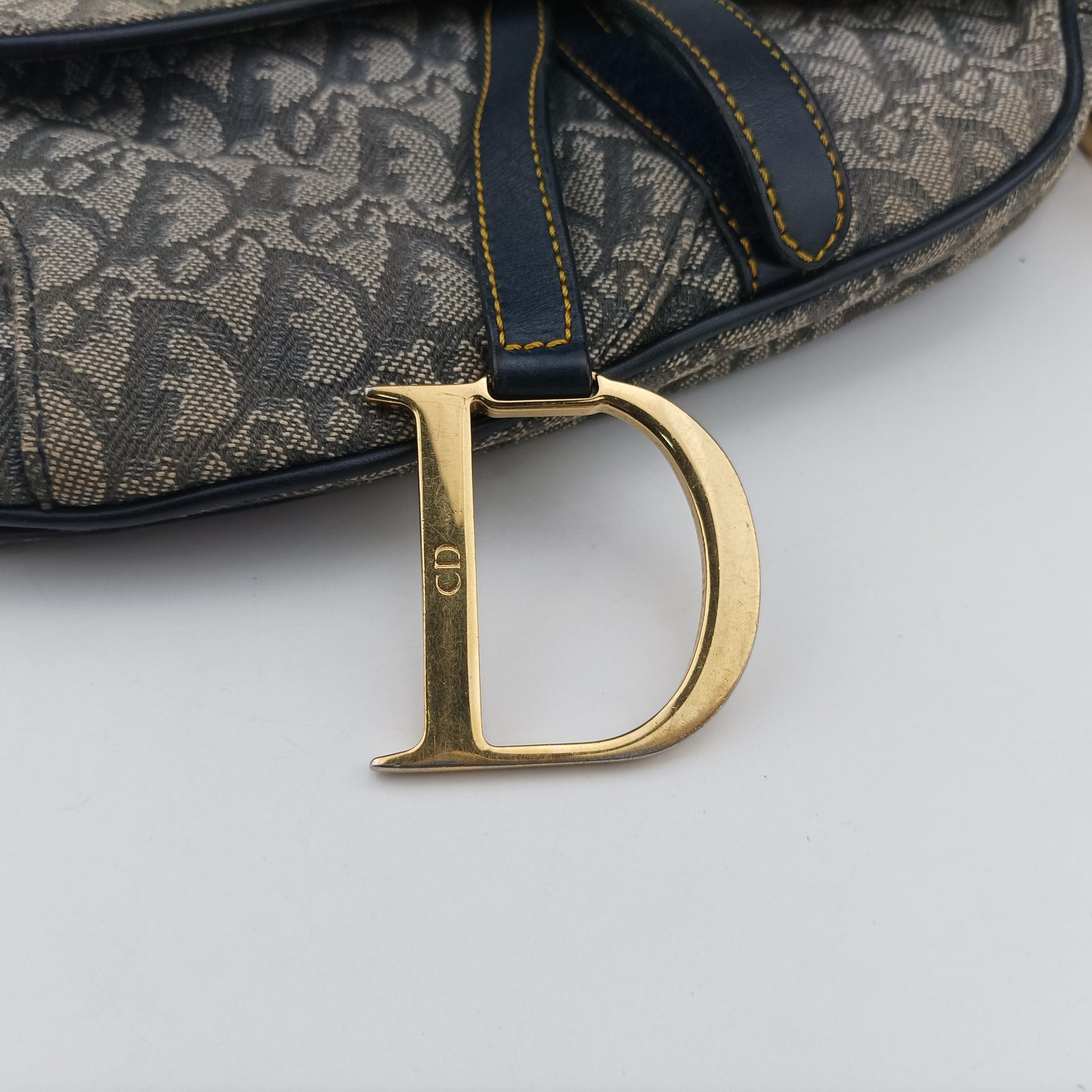 Saddle Navy Leather x Canvas RU 0030サドル ネイビー レザー×キャンバス RU 0030