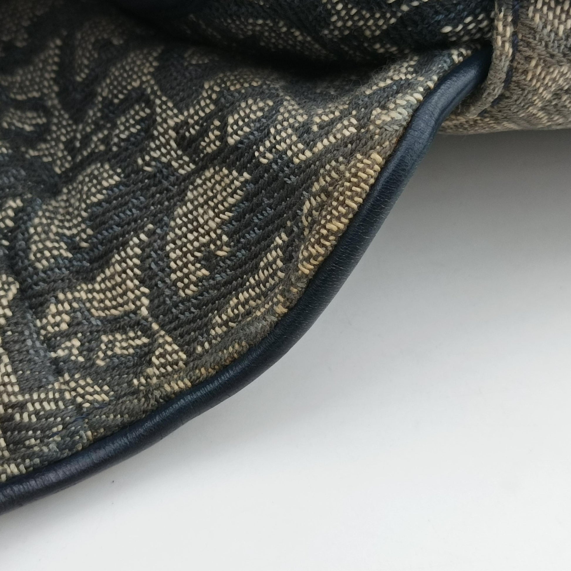 Saddle Navy Leather x Canvas RU 0030サドル ネイビー レザー×キャンバス RU 0030